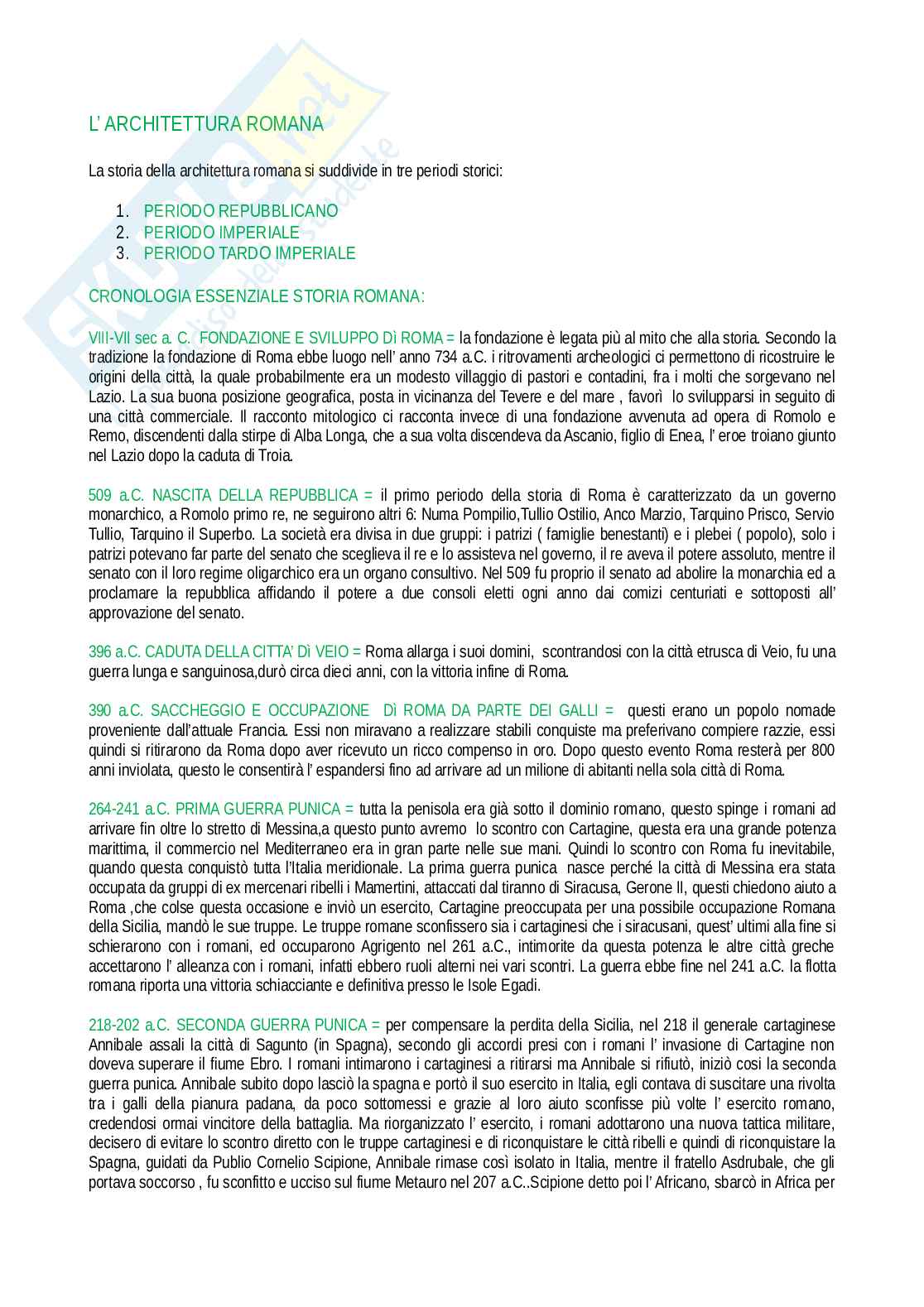 Riassunto esame Storia dell'architettura II antica e moderna, Prof. Lima Antonietta Iolanda, libro consigliato I quattro libri dell'architettura. Ediz. integrale, Palladio Pag. 1