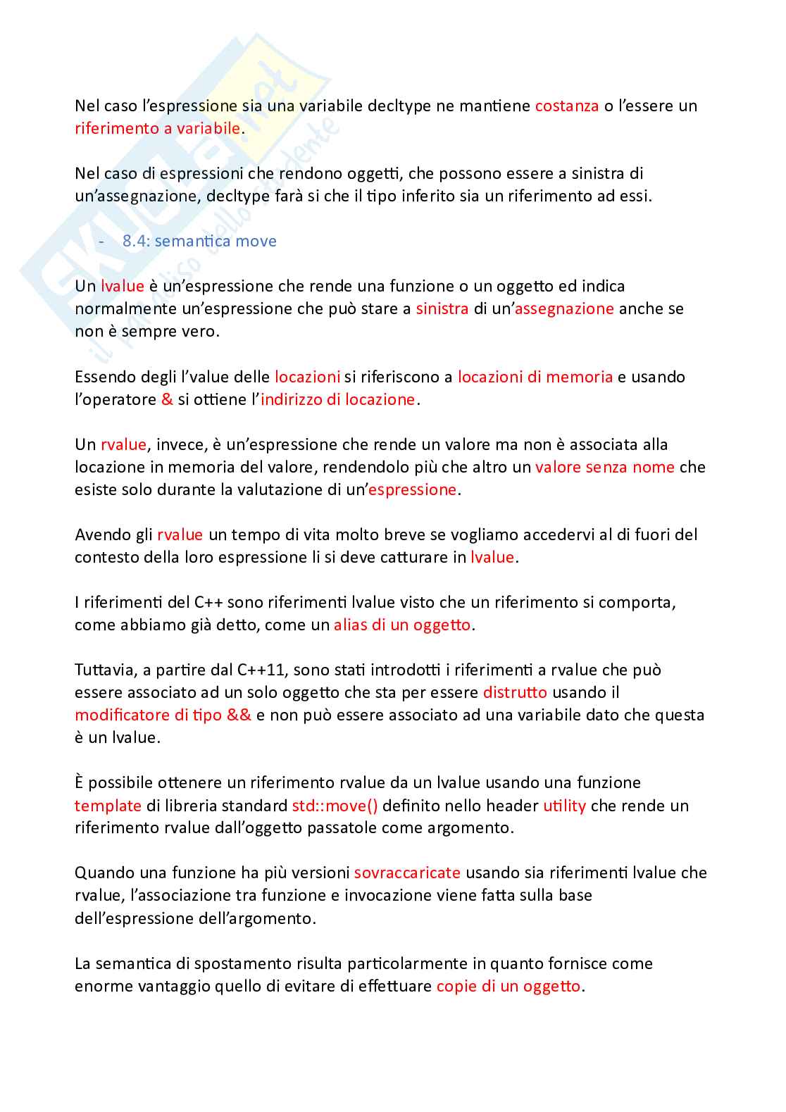 Appunti riassuntivi Programmazione (parte 5, puntatori e design pattern) Pag. 2