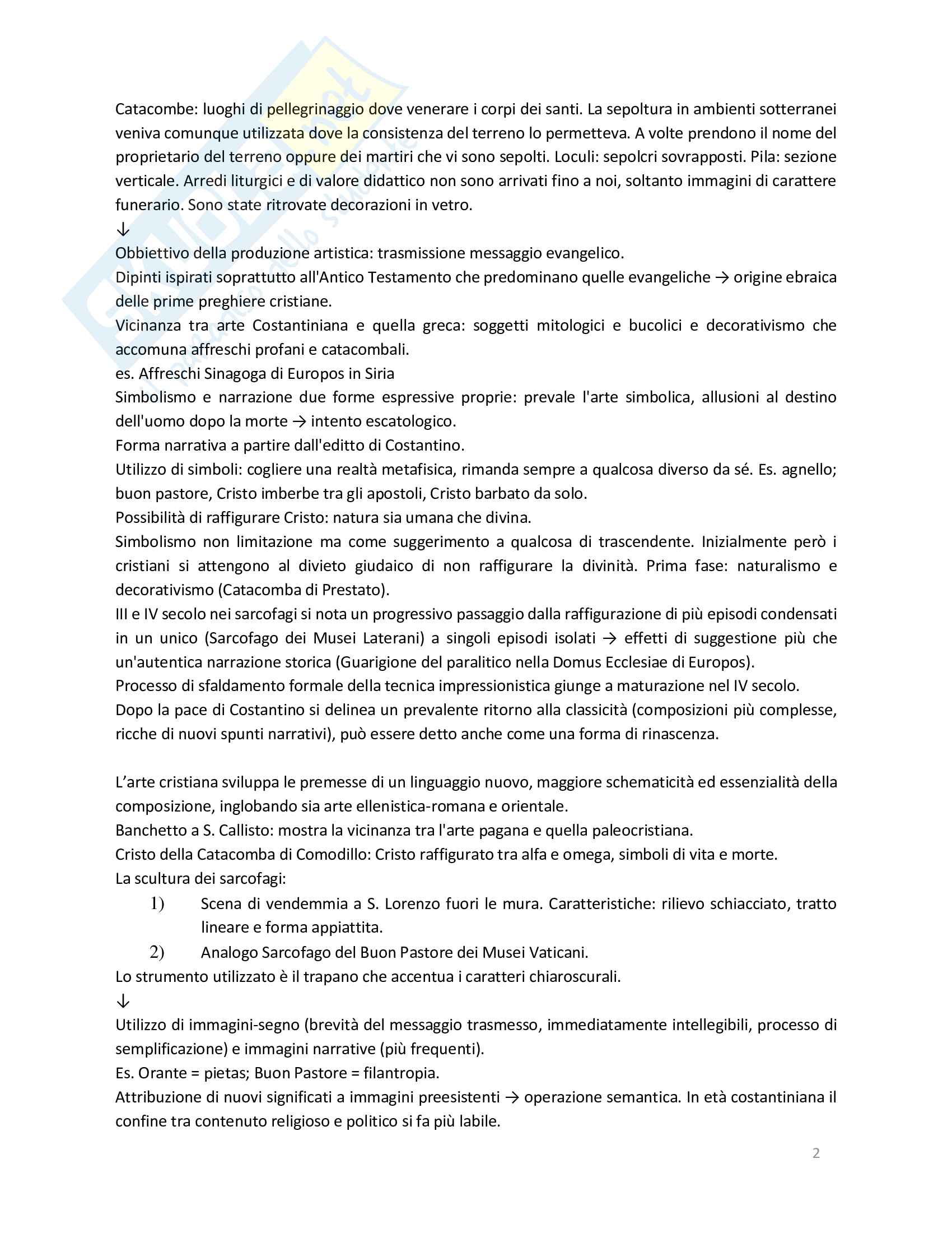 Arte medievale (dal Paleocristiano al Gotico internazionale), prof. Rossi, libro consigliato Arte nel tempo, De Vecchi-Cerchiari Pag. 2