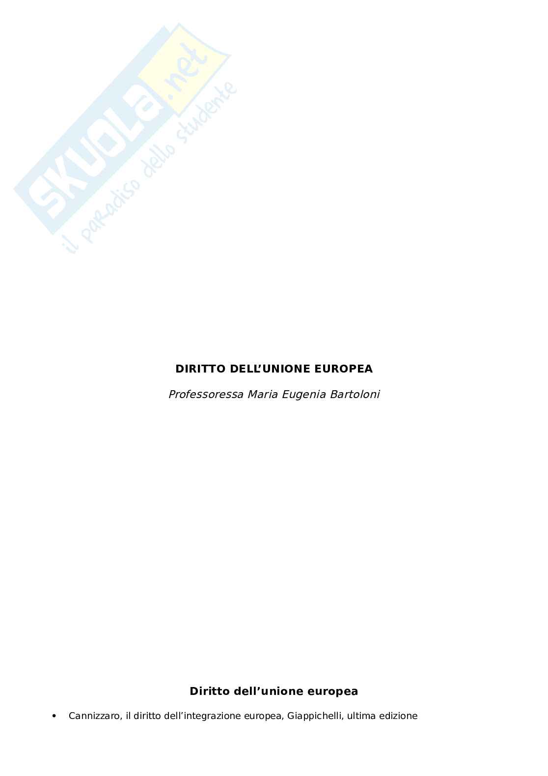 Diritto dell'Unione Europea Pag. 1