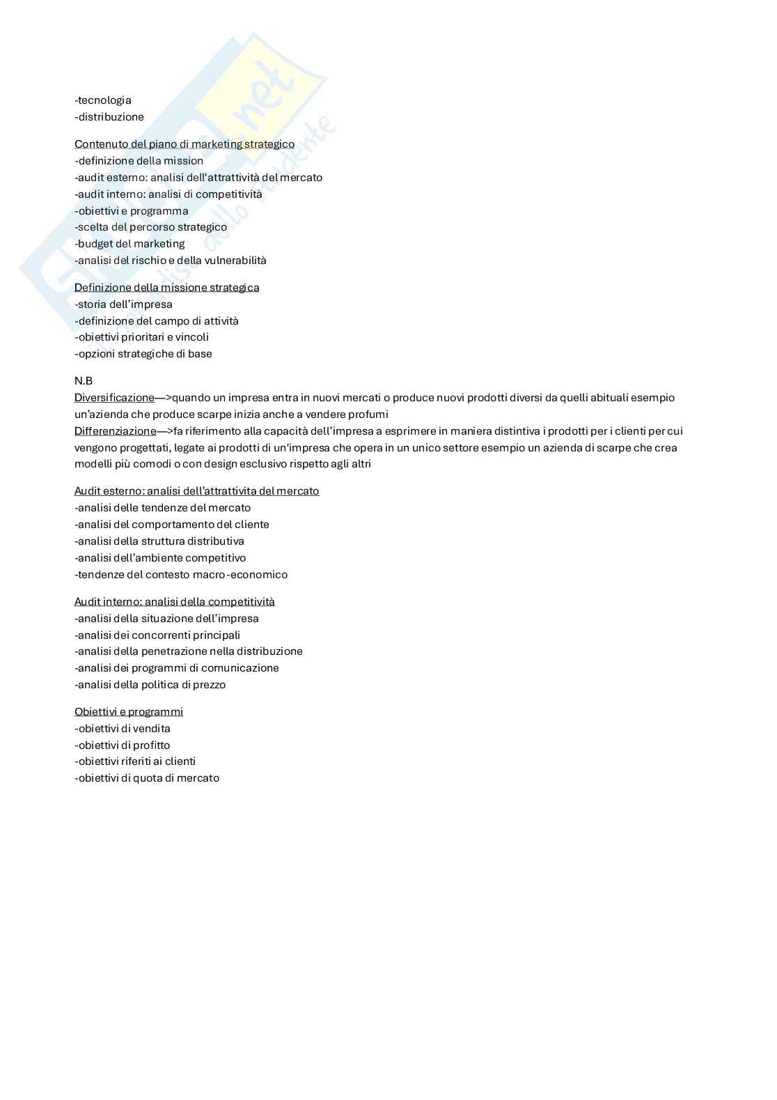 Secondo parziale di Marketing Pag. 16