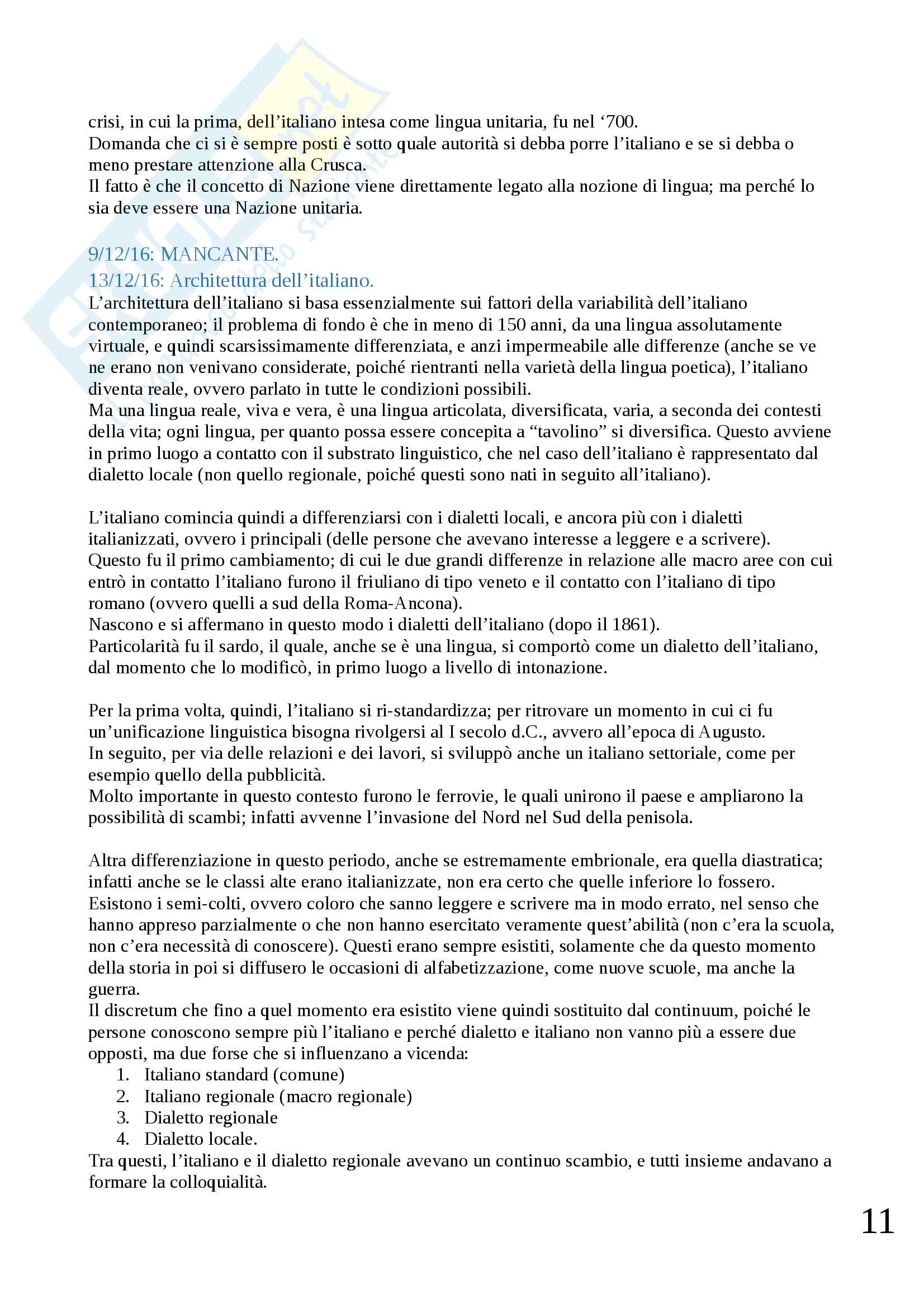 Appunti di Dialettologia Pag. 11