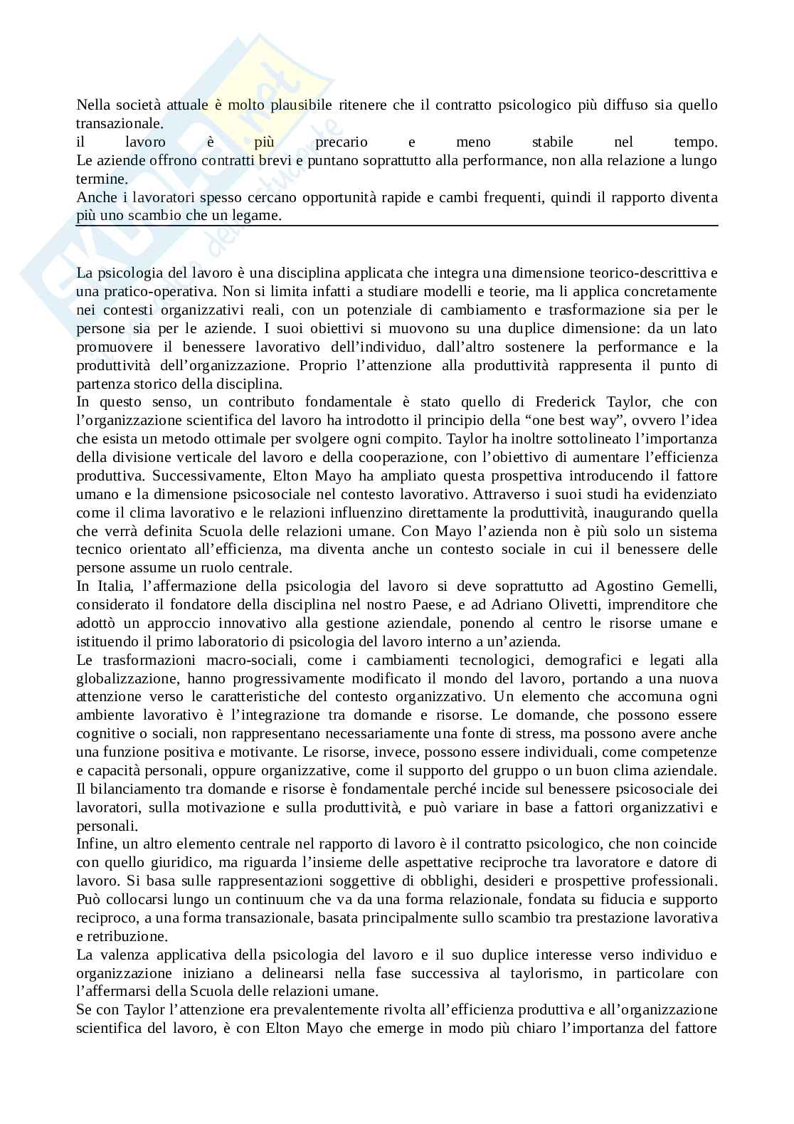 Psicologia del lavoro Pag. 6