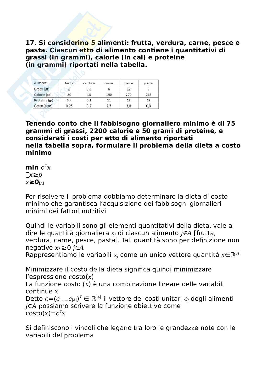 Domande aperte Ricerca Operativa Pag. 16