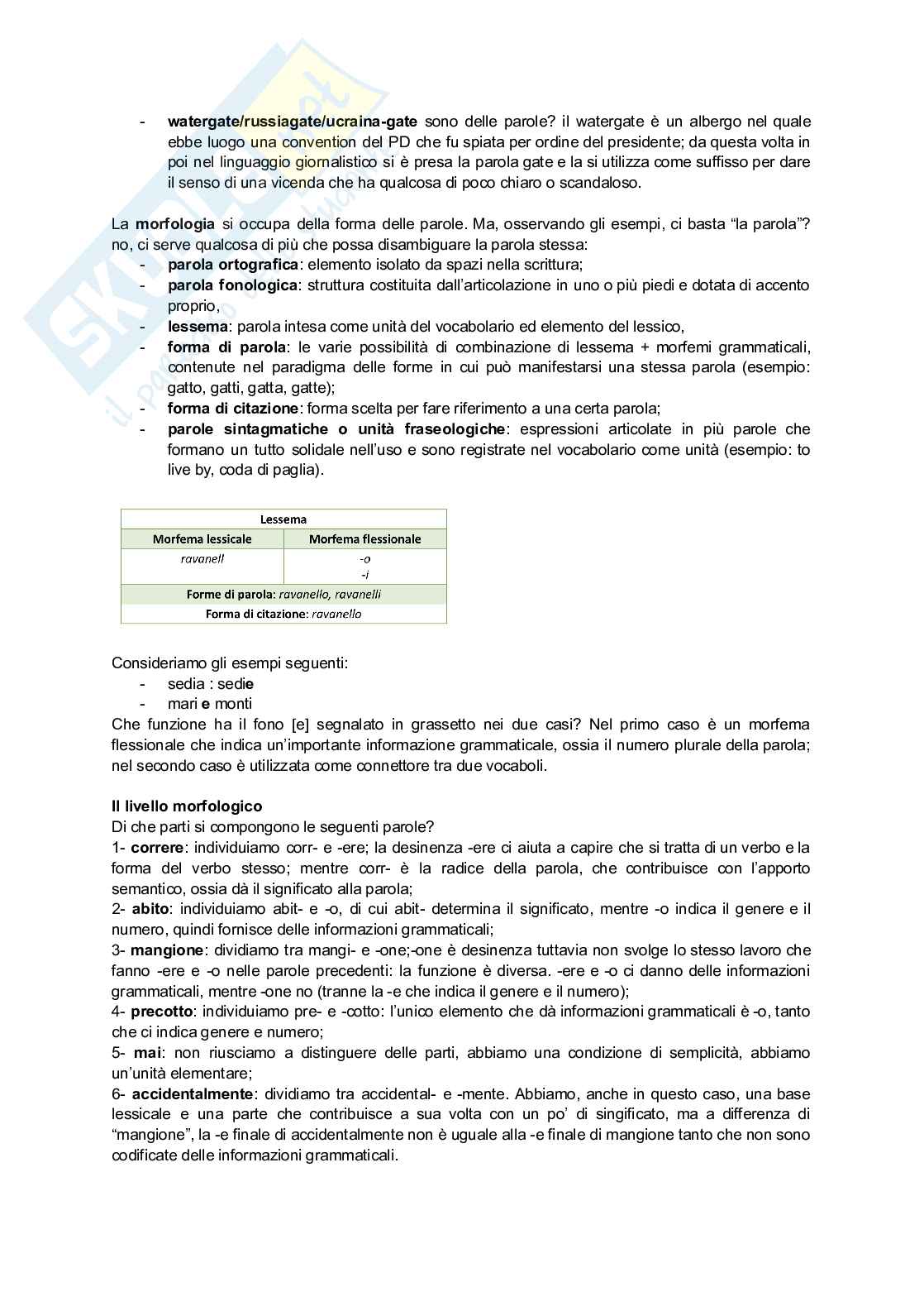 Appunti secondo semestre Linguistica generale Pag. 16