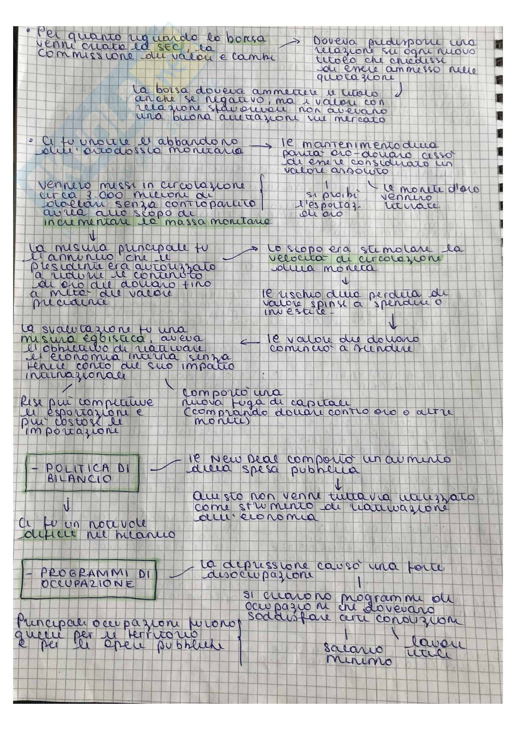 Storia Economica - Modulo B: dal Gold Standard al Piano Marshall Pag. 21