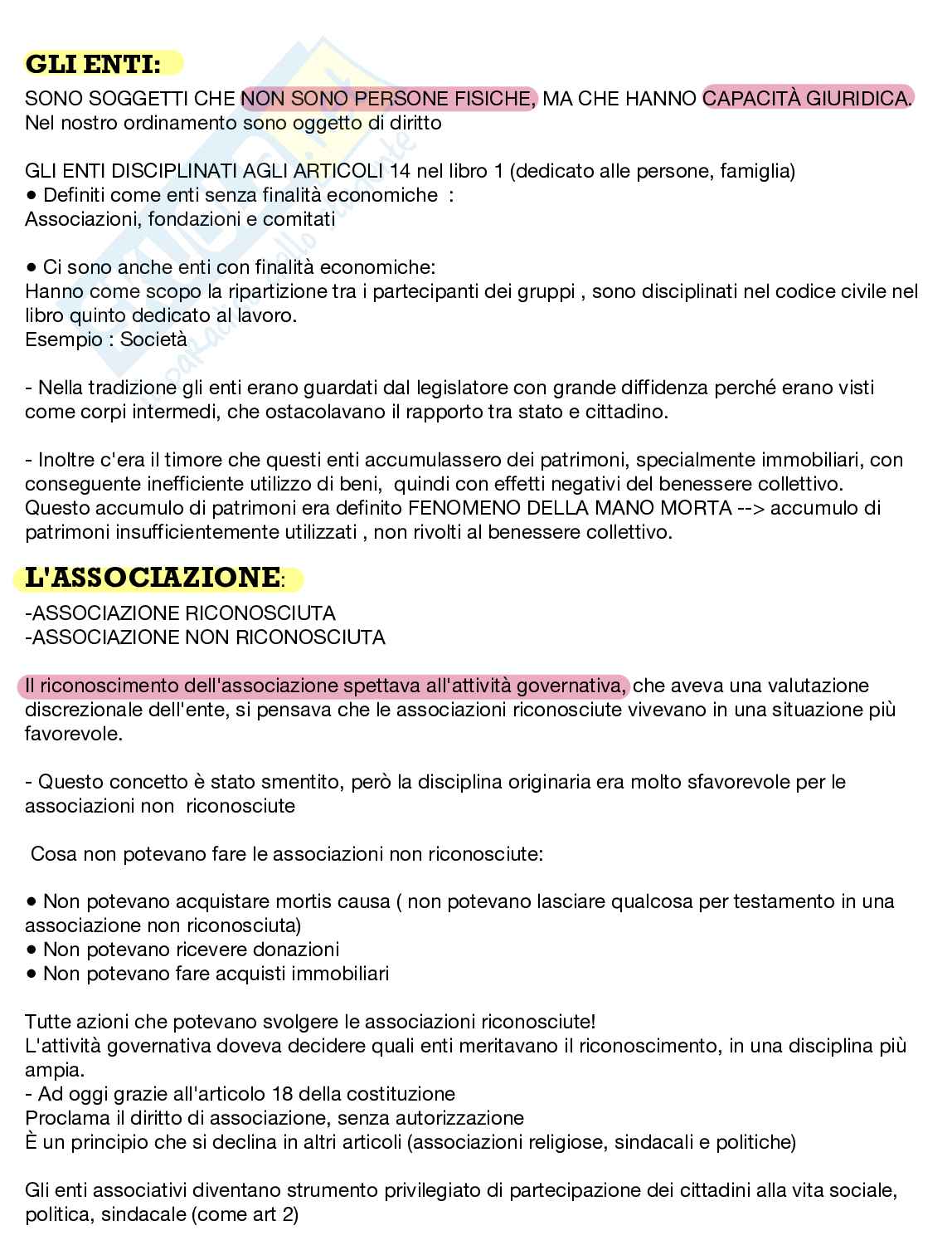 Diritto privato  Pag. 1