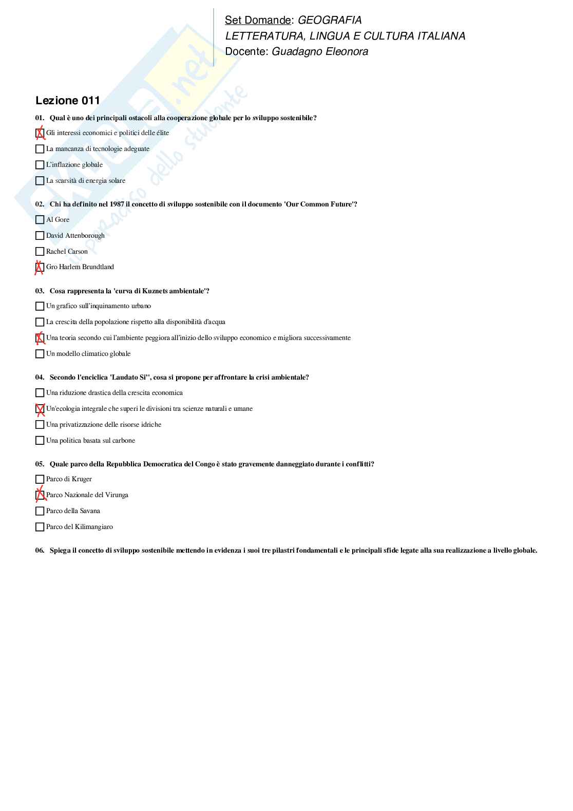 Paniere geografia, corso in filologia moderna  Pag. 11