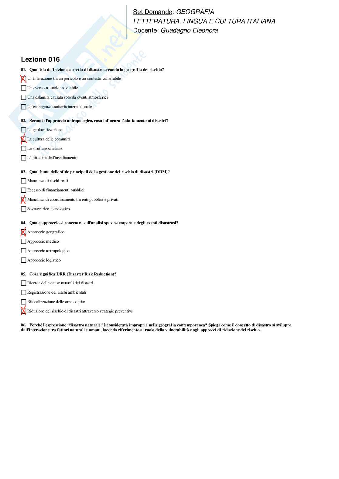 Paniere geografia, corso in filologia moderna  Pag. 16