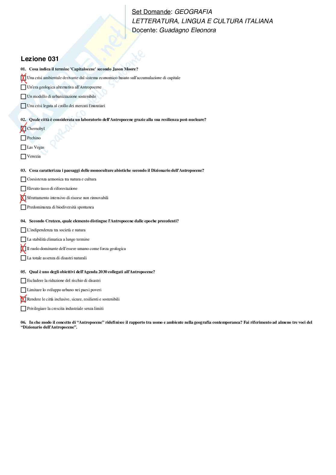 Paniere geografia, corso in filologia moderna  Pag. 31