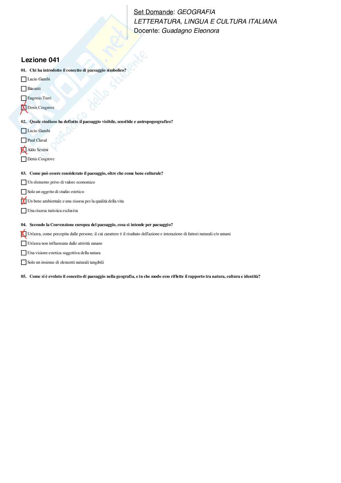 Paniere geografia, corso in filologia moderna  Pag. 41