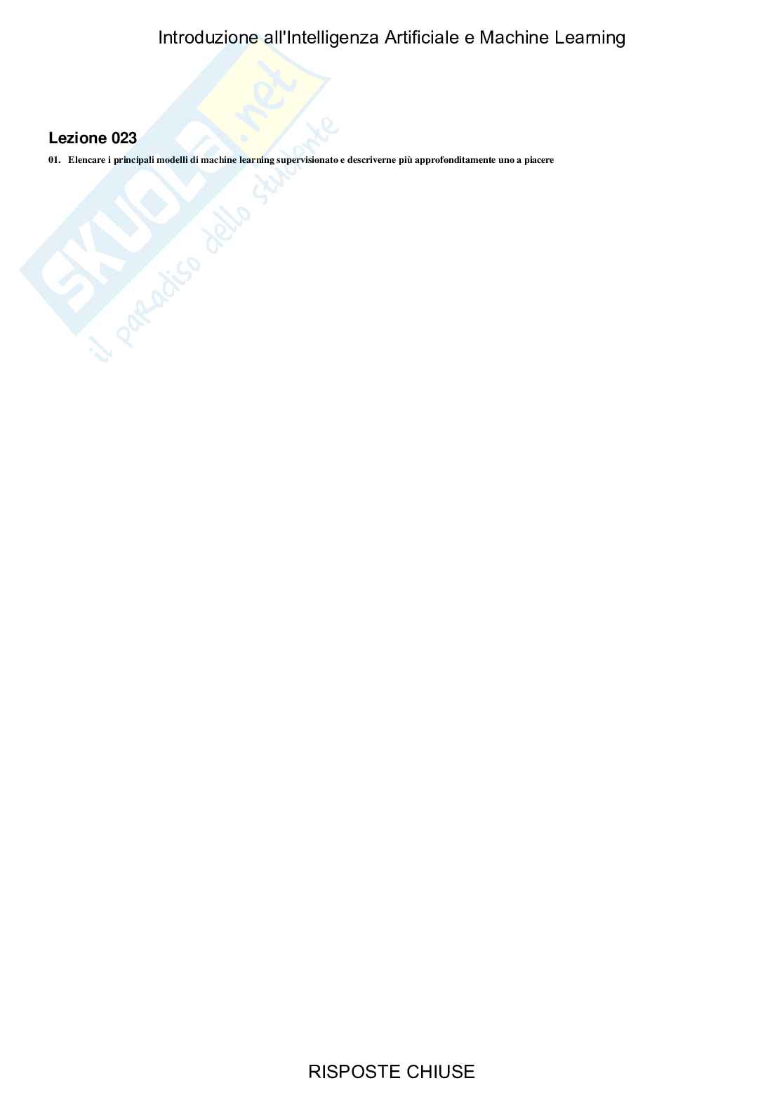 Introduzione all'intelligenza artificiale e machine learning - Paniere compilato Pag. 26