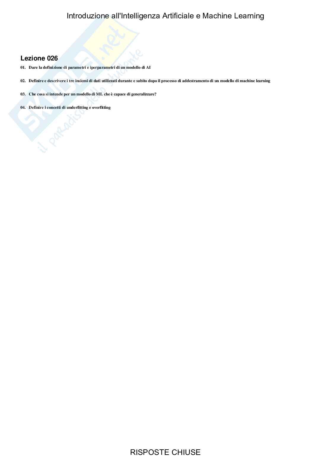 Introduzione all'intelligenza artificiale e machine learning - Paniere compilato Pag. 31