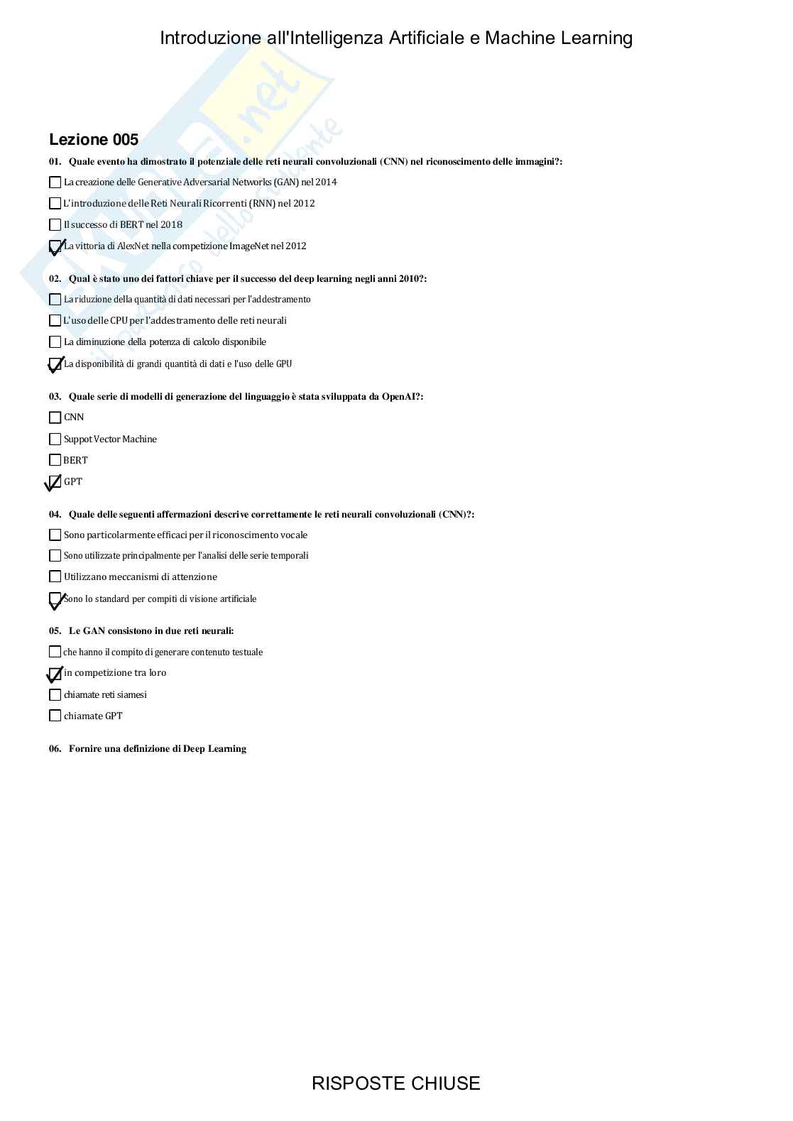 Introduzione all'intelligenza artificiale e machine learning - Paniere compilato Pag. 6