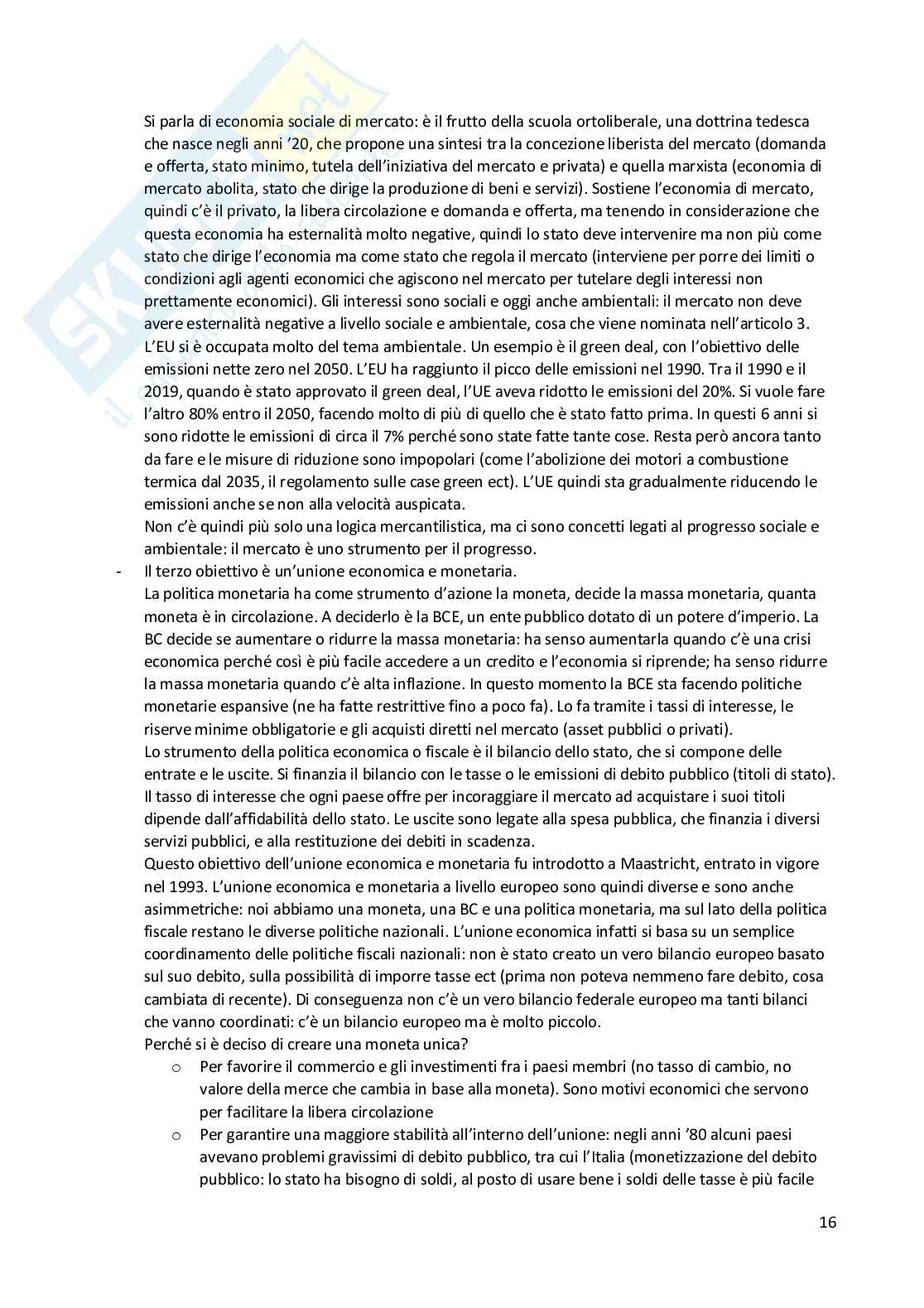 Appunti del corso di Diritto dell'Unione Europea Pag. 16