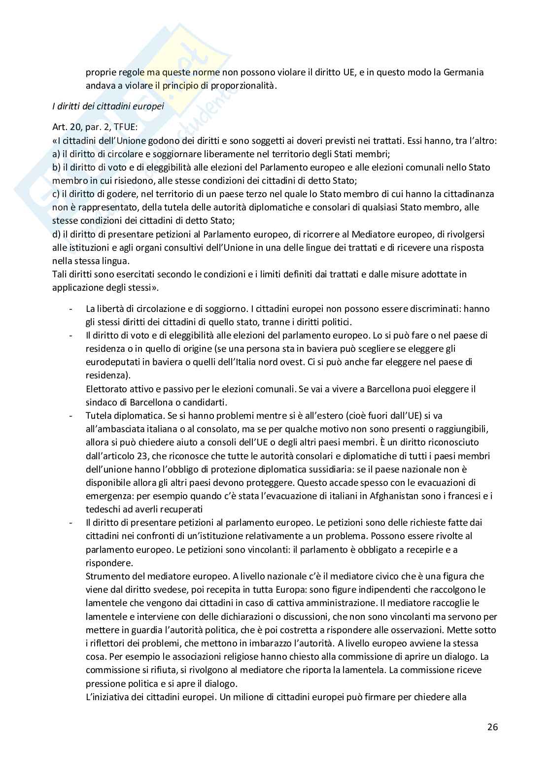 Appunti del corso di Diritto dell'Unione Europea Pag. 26
