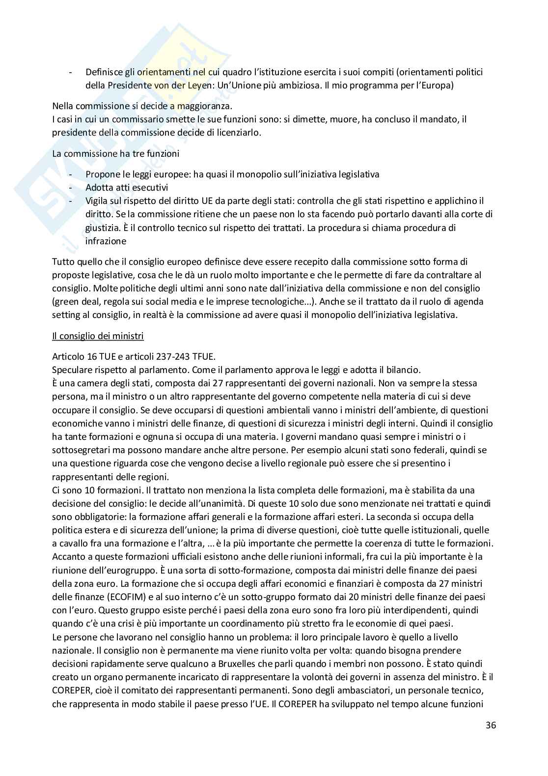 Appunti del corso di Diritto dell'Unione Europea Pag. 36