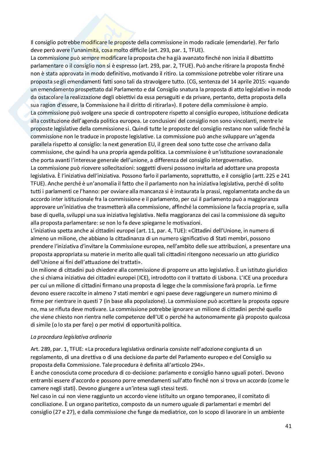 Appunti del corso di Diritto dell'Unione Europea Pag. 41