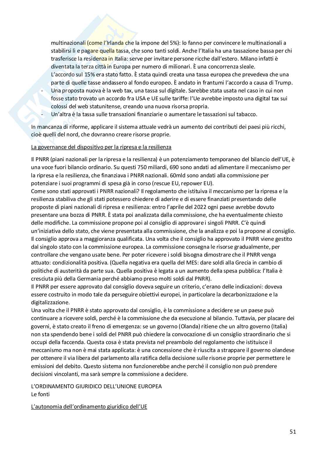 Appunti del corso di Diritto dell'Unione Europea Pag. 51