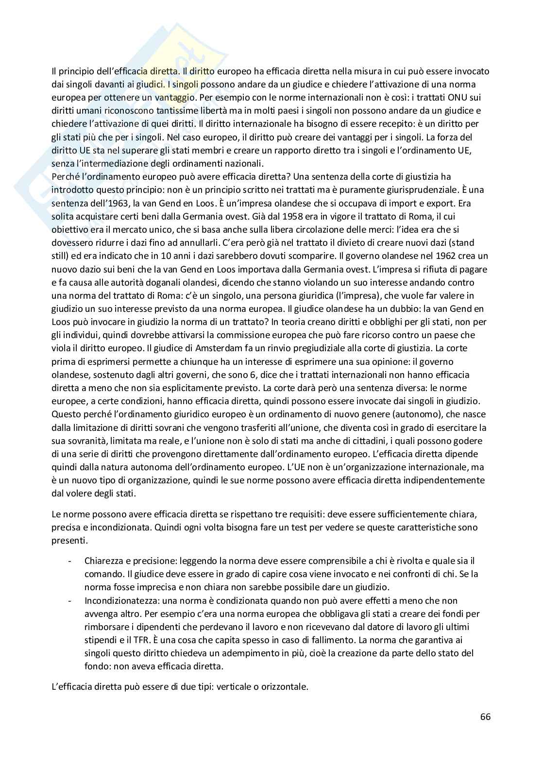 Appunti del corso di Diritto dell'Unione Europea Pag. 66
