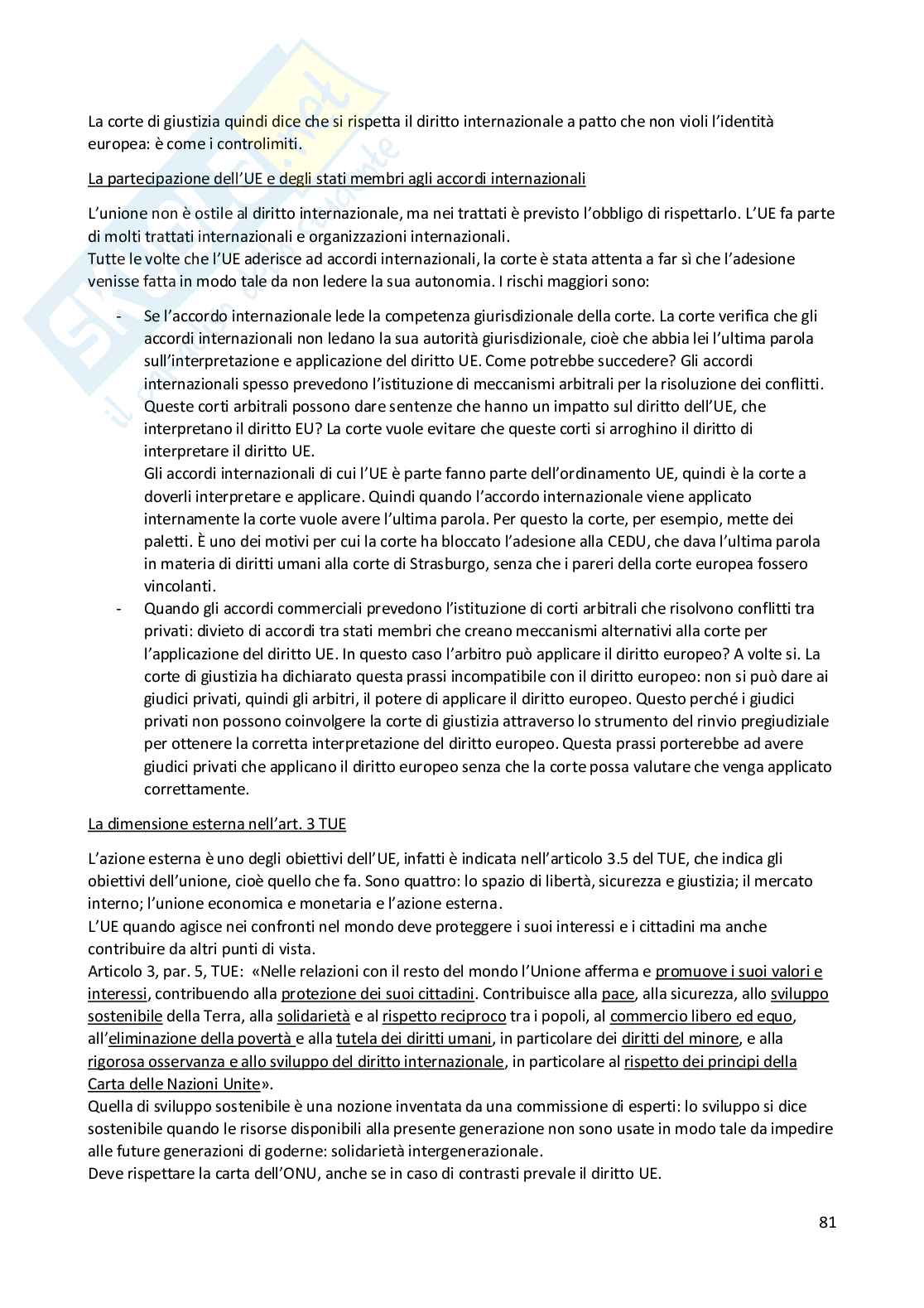 Appunti del corso di Diritto dell'Unione Europea Pag. 81