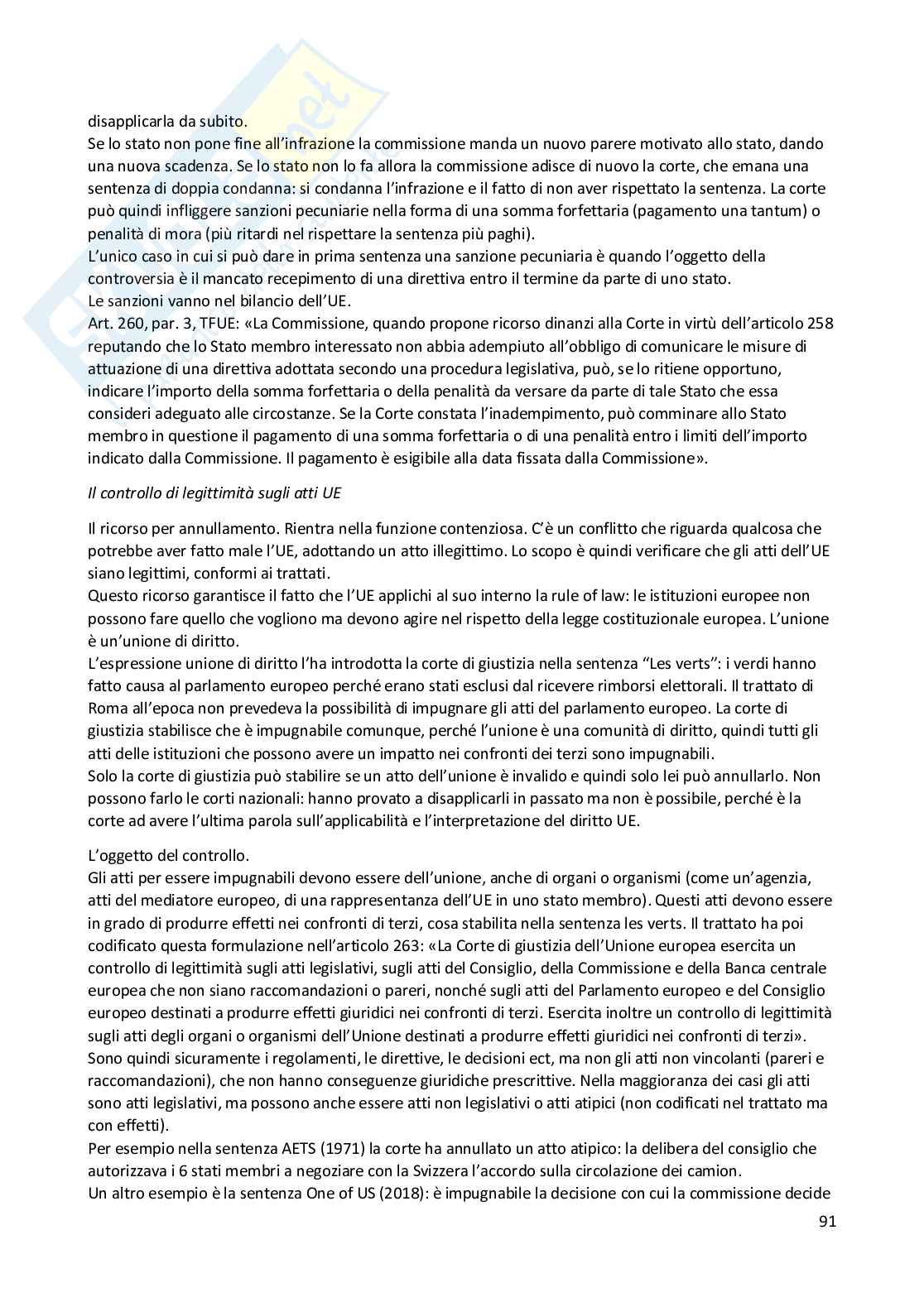 Appunti del corso di Diritto dell'Unione Europea Pag. 91
