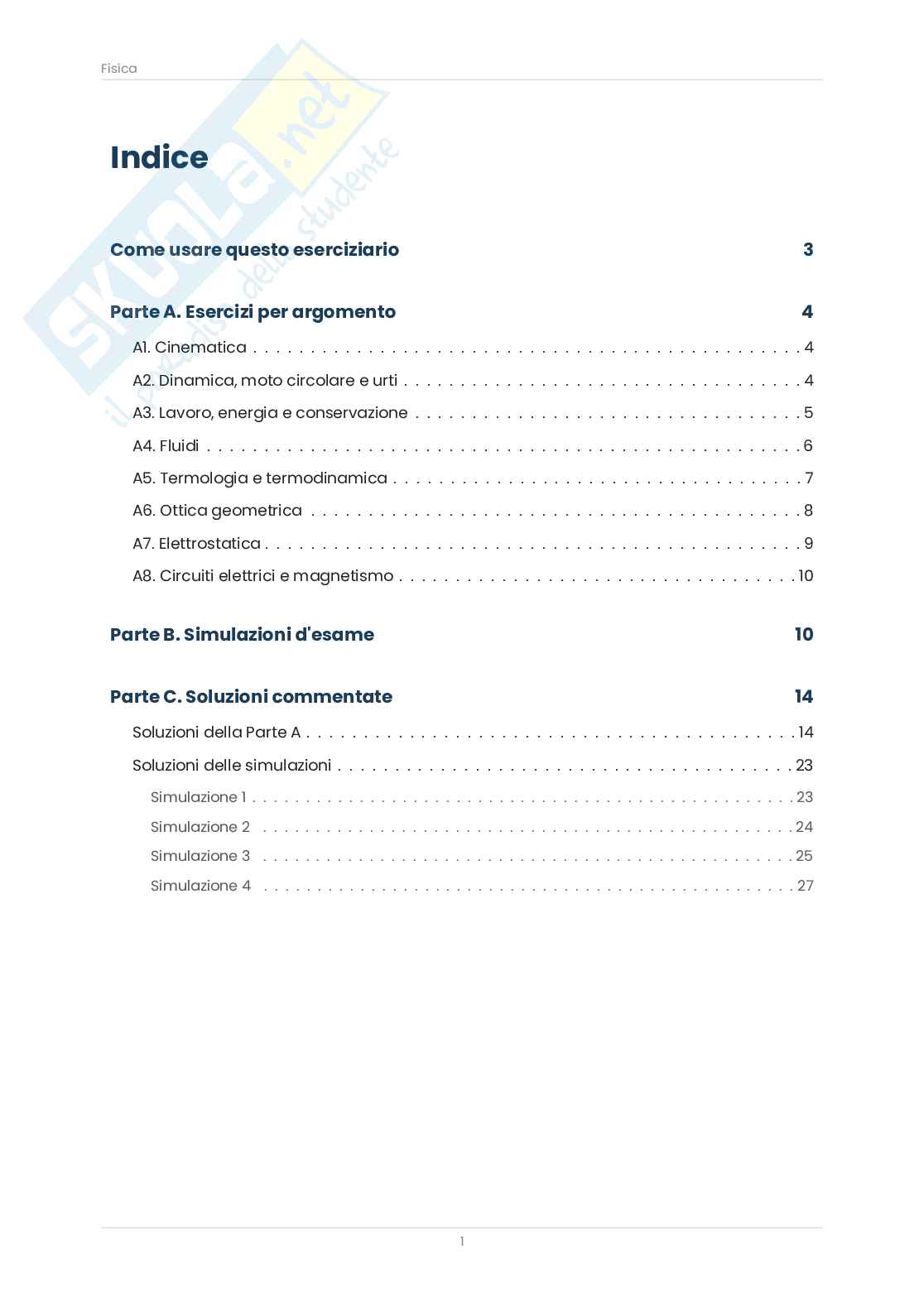 Fisica – Eserciziario: 52 esercizi + 4 simulazioni svolte Pag. 2