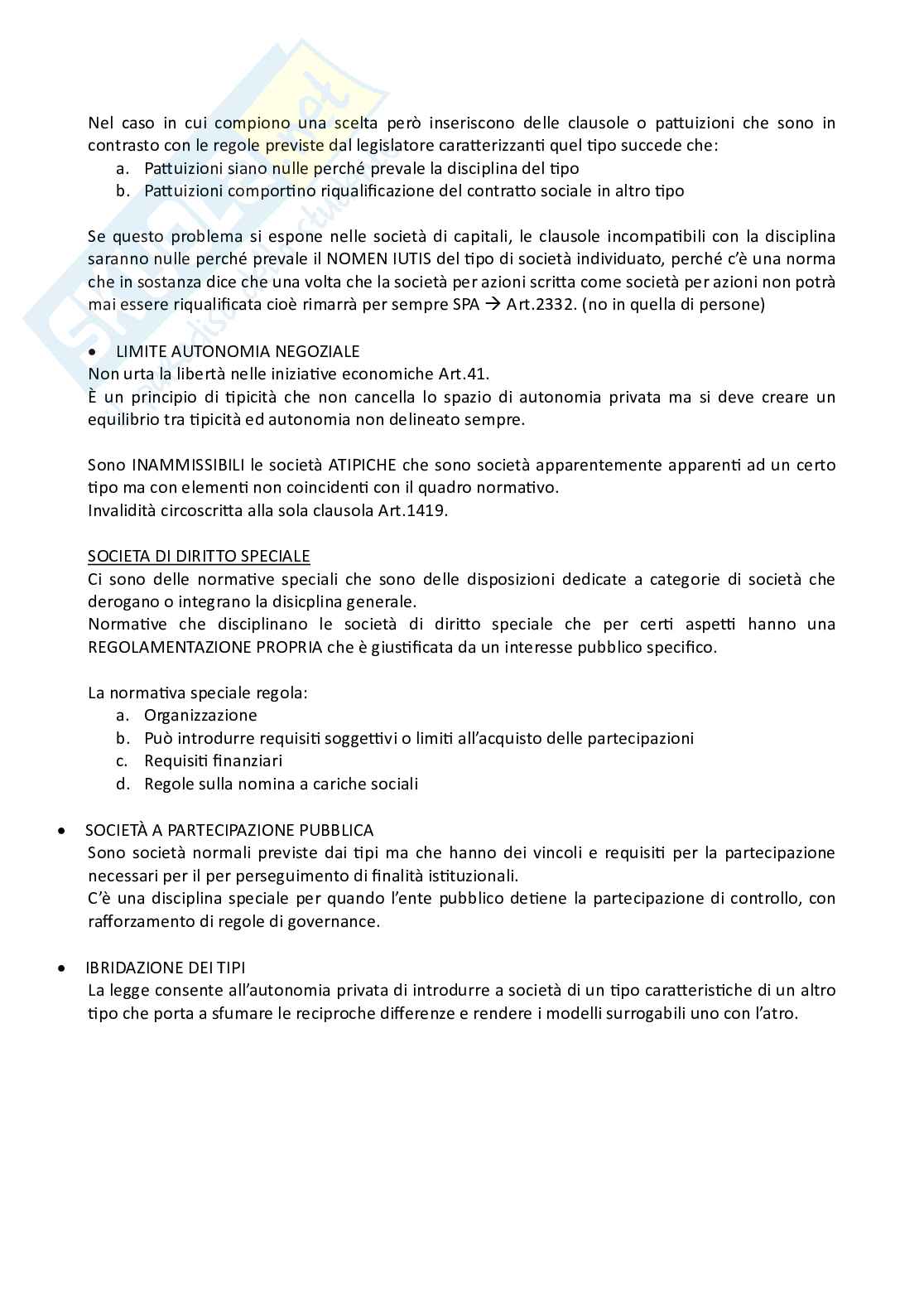 Schemi riassuntivi dell'esame di Diritto commerciale  Pag. 2