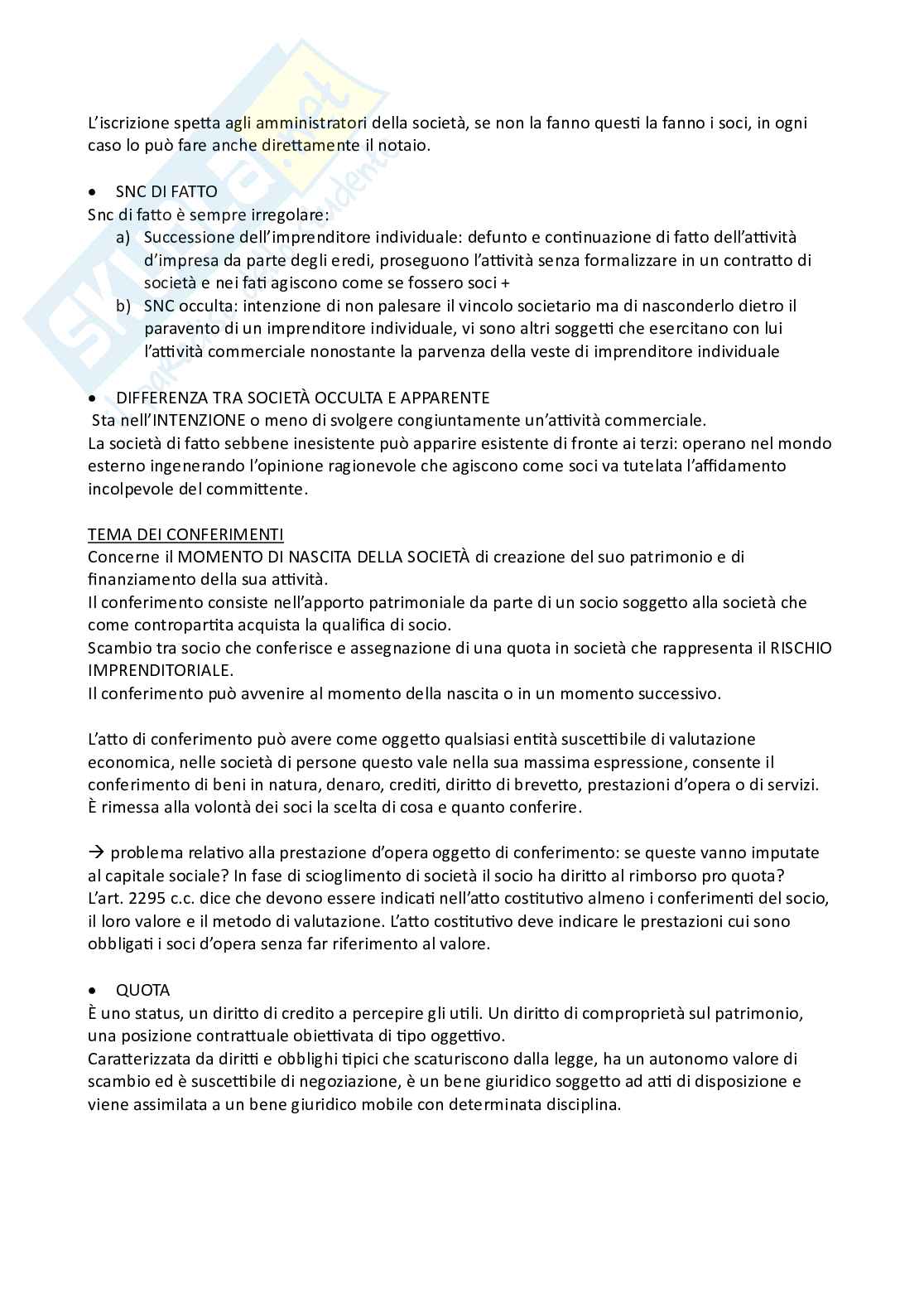 Schemi riassuntivi dell'esame di Diritto commerciale  Pag. 6