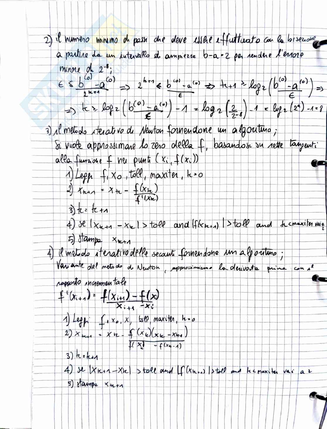 Esame Calcolo numerico 28 Giugno 2021 Pag. 6