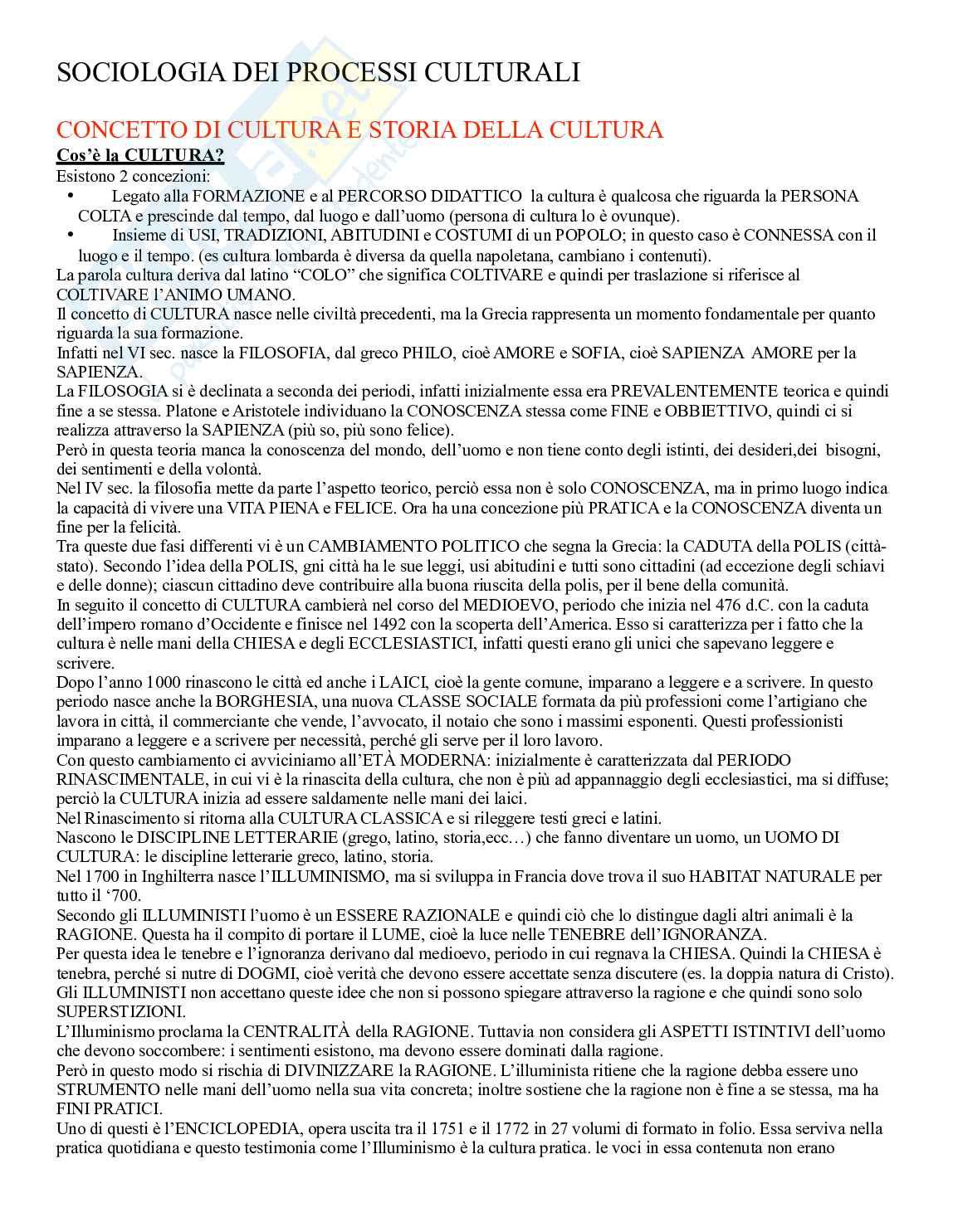 Sociologia dei processi comunicativi e culturali Pag. 1