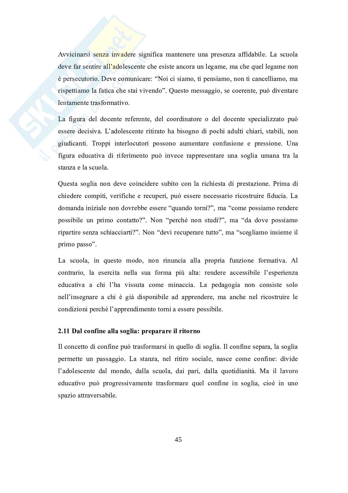 Hikikomori: “la stanza come confine”. Ritiro sociale adolescenziale, sofferenza e vulnerabilità psichica  e alleanza scolastica educativa  Pag. 46