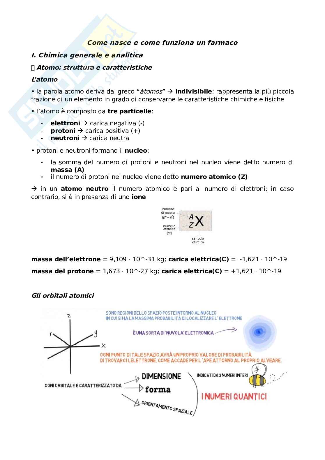 Appunti Come nasce e come funziona un farmaco Pag. 1