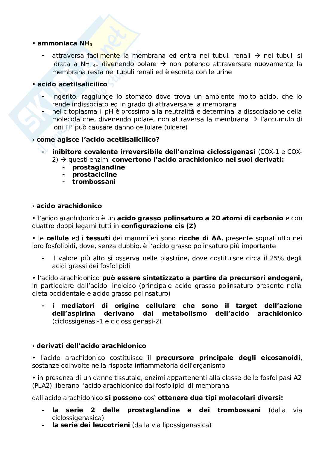 Appunti Come nasce e come funziona un farmaco Pag. 61