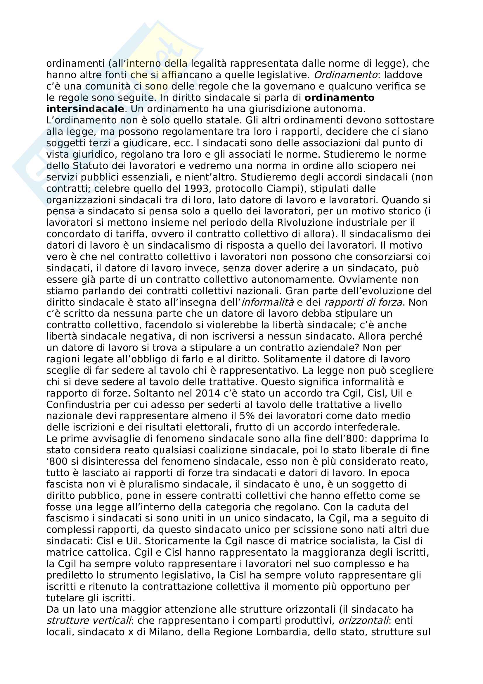 Diritto sindacale Pag. 2