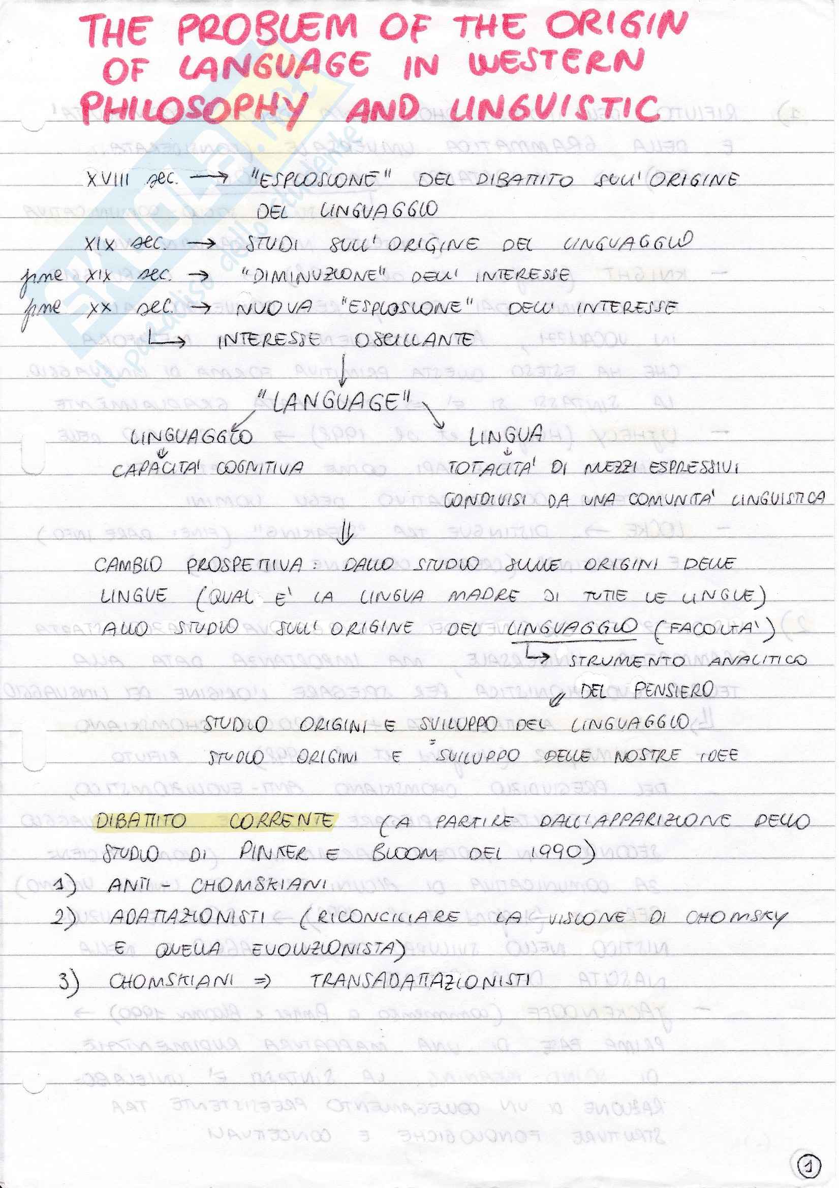 Esame Linguistica Generale Manco