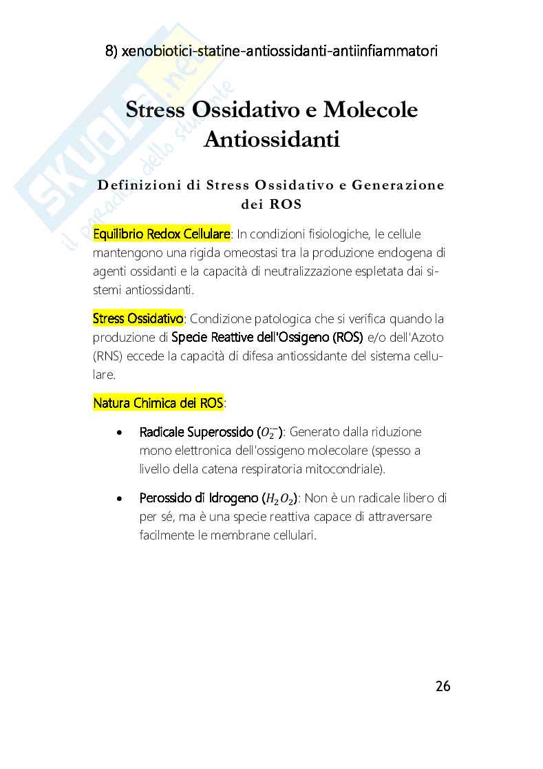 Statine, antiox, antiinfiammatori Pag. 26