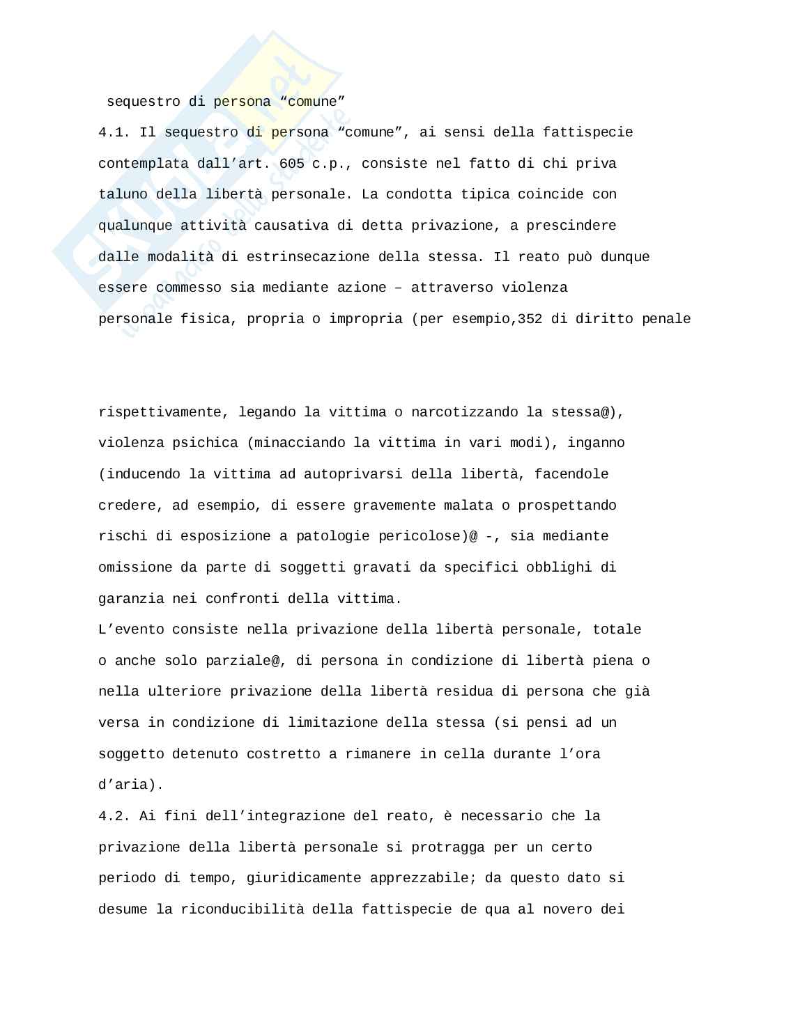 Sequestro  di persona Pag. 1