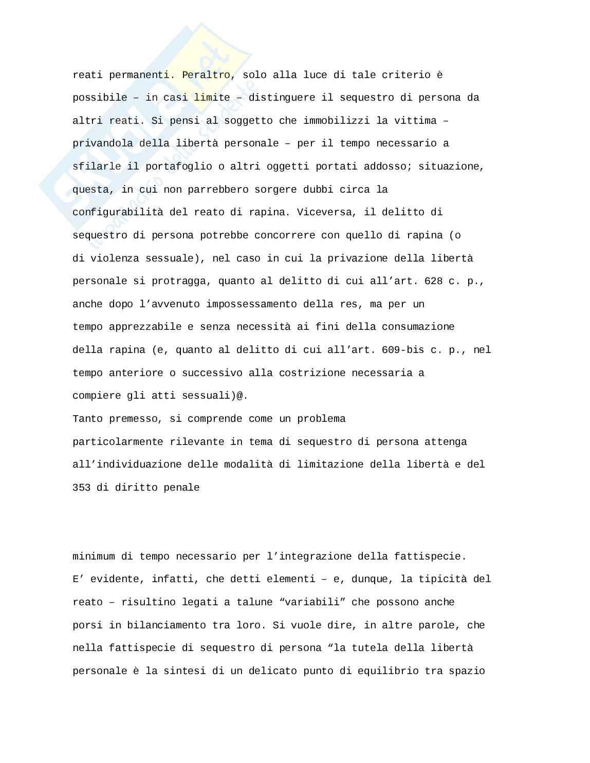 Sequestro  di persona Pag. 2