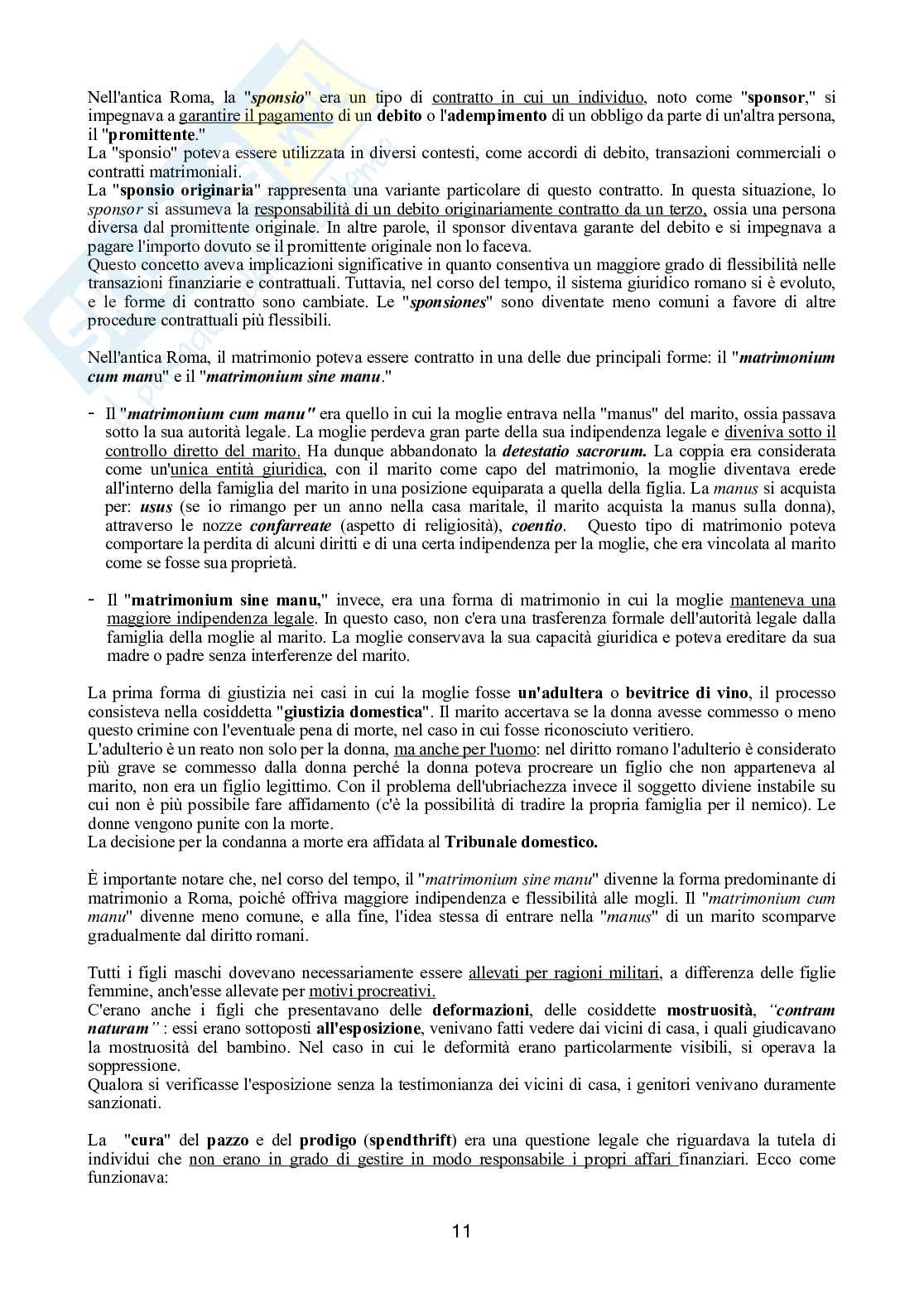 Diritto romano, primo semestre Pag. 11