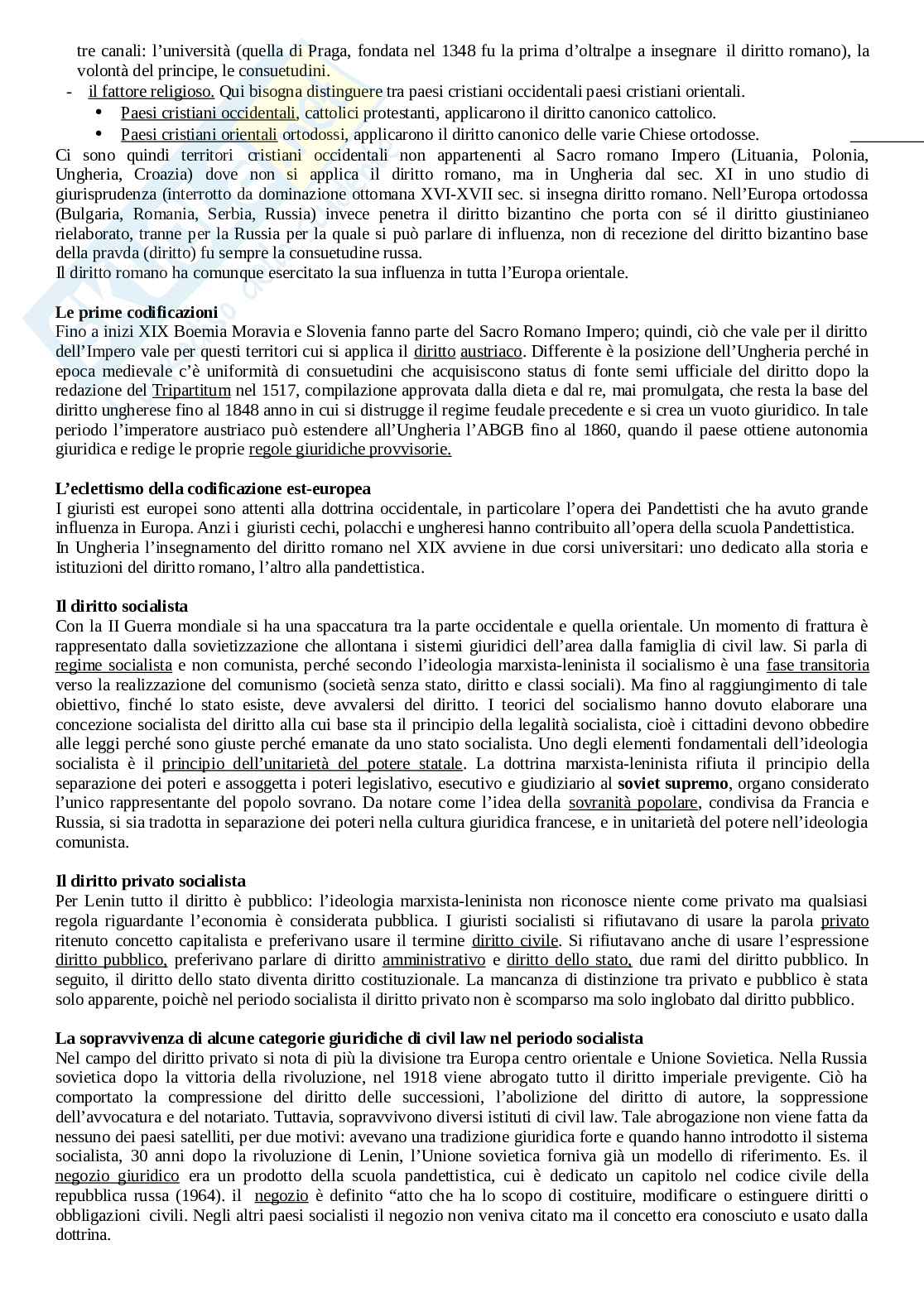 Riassunto esame Diritto privato comparato, Prof. Papa Massimo, libro consigliato Tradizione giuridica occidentale, Varano, Barsotti Pag. 26
