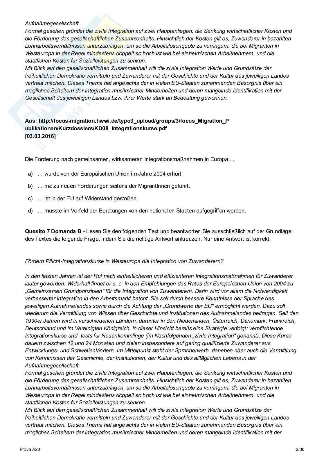 Esempio prova concorso scuola secondaria classe concorso a20 fisica, a27 Matematica Pag. 2