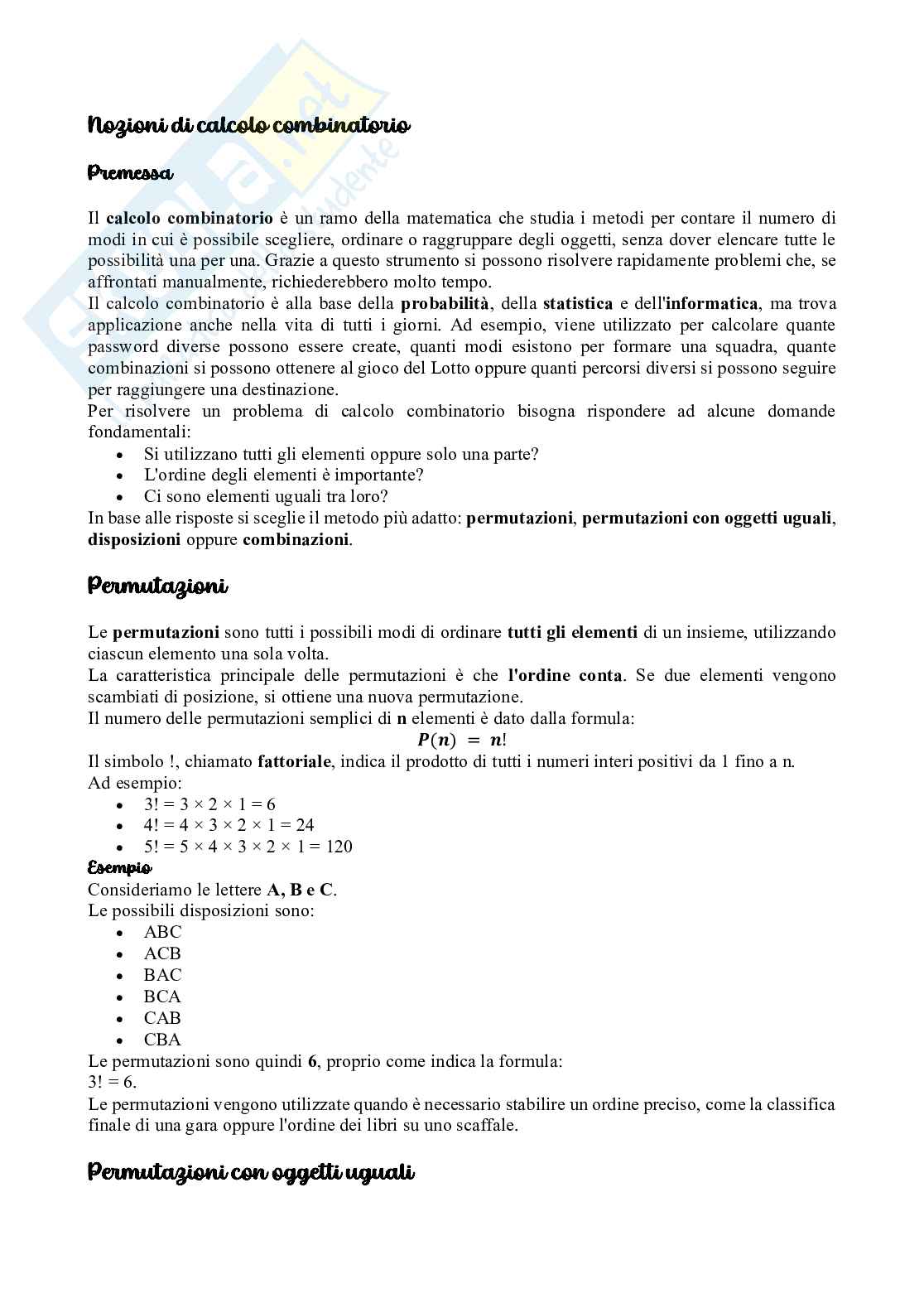 Argomenti di Statistica applicata  Pag. 2