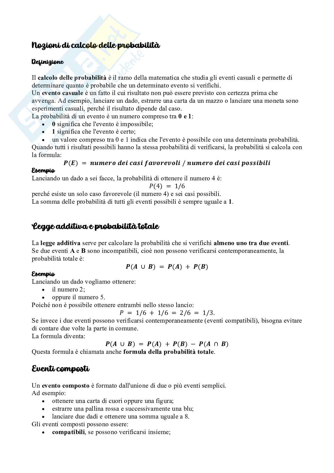 Argomenti di Statistica applicata  Pag. 6