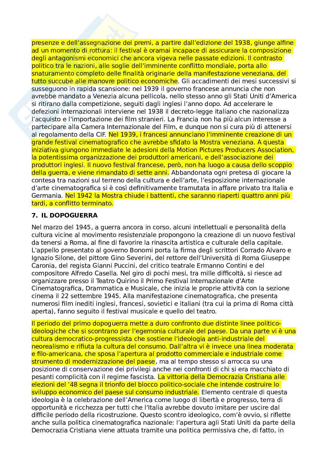 Riassunto esame Gestione ed organizzazione di festival cinematografici, Prof. Minuz Andrea, libro consigliato Lo schermo diffuso, Ongaro Pag. 11