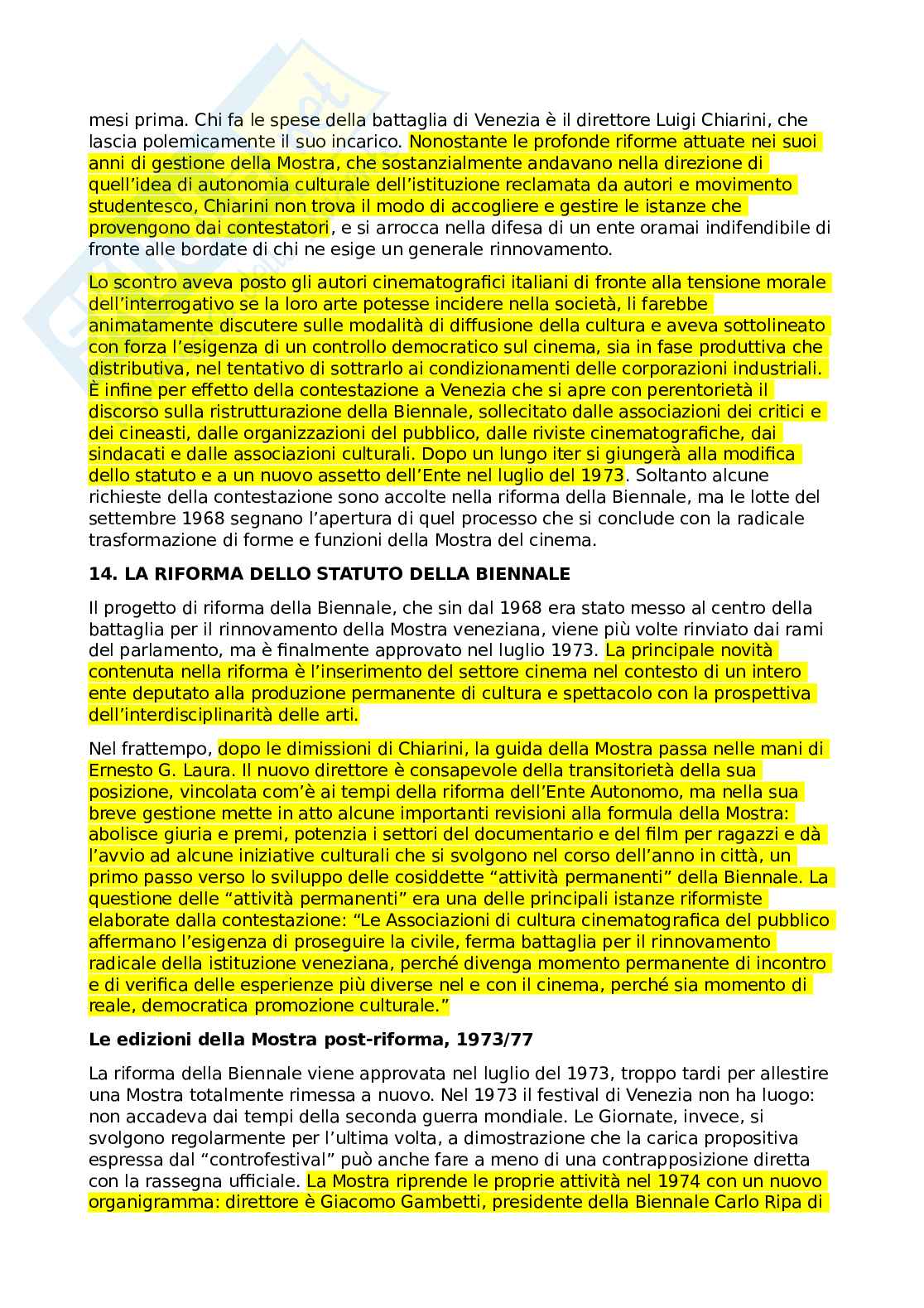 Riassunto esame Gestione ed organizzazione di festival cinematografici, Prof. Minuz Andrea, libro consigliato Lo schermo diffuso, Ongaro Pag. 26