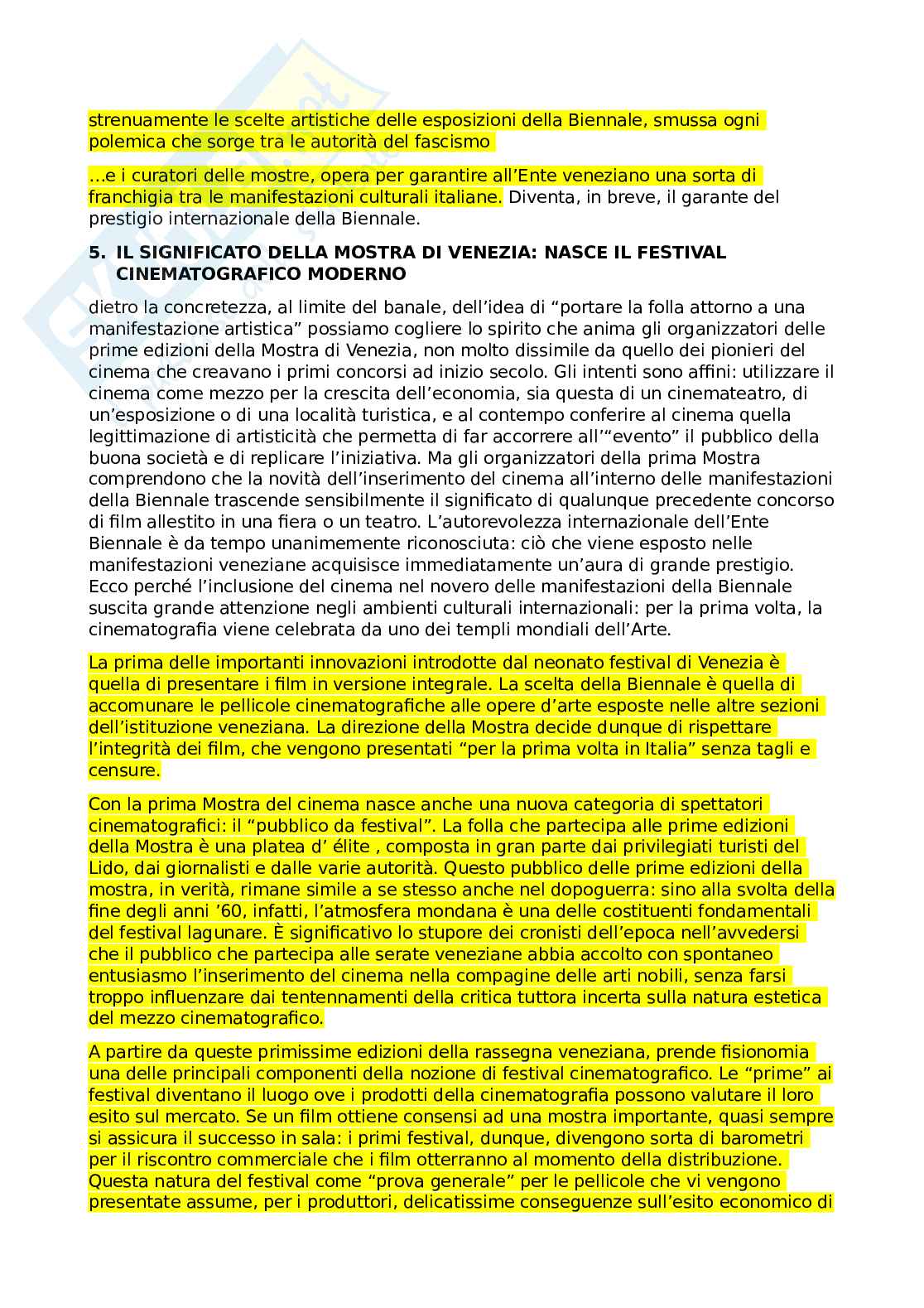 Riassunto esame Gestione ed organizzazione di festival cinematografici, Prof. Minuz Andrea, libro consigliato Lo schermo diffuso, Ongaro Pag. 6