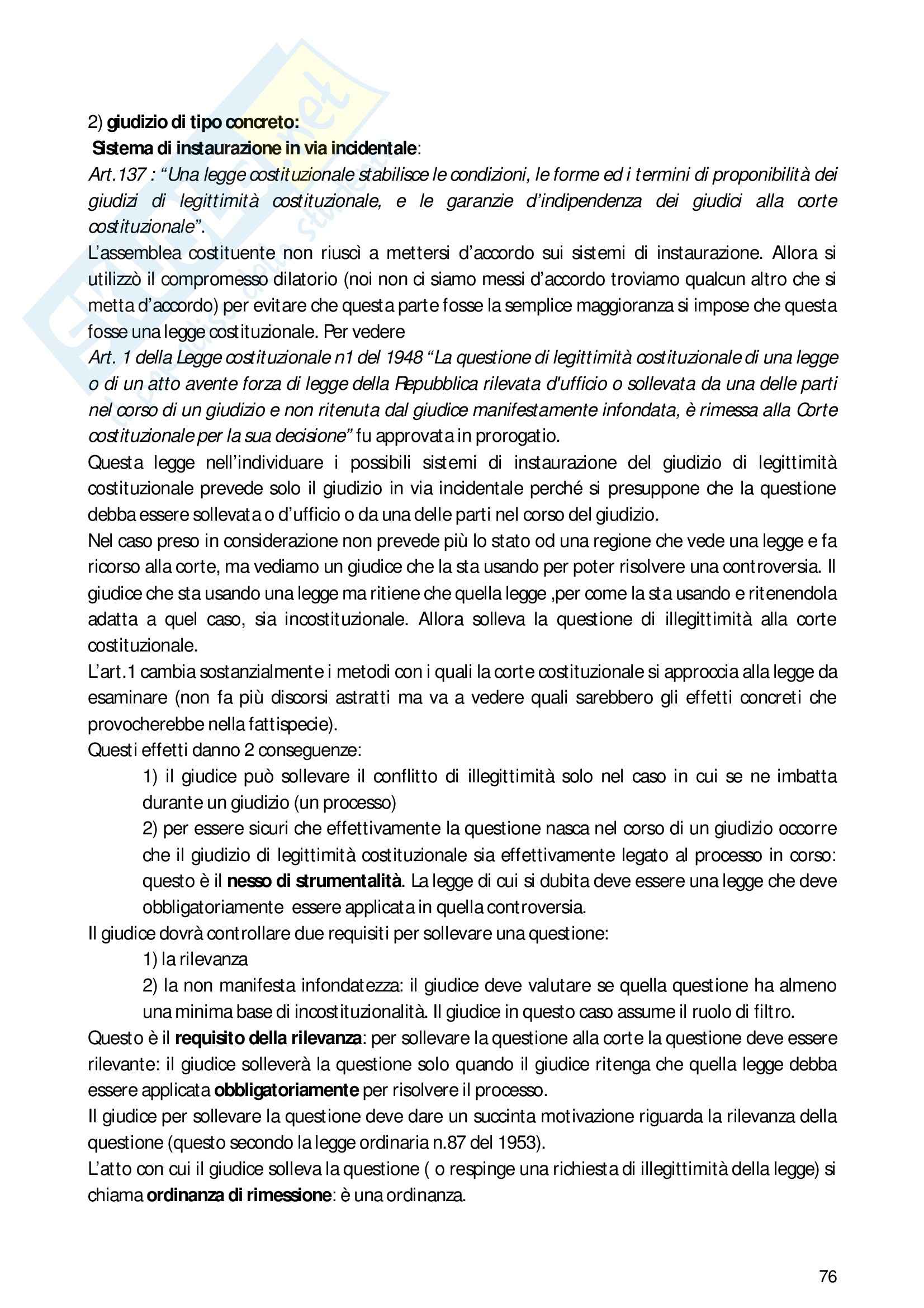 Diritto costituzionale - Appunti Pag. 76