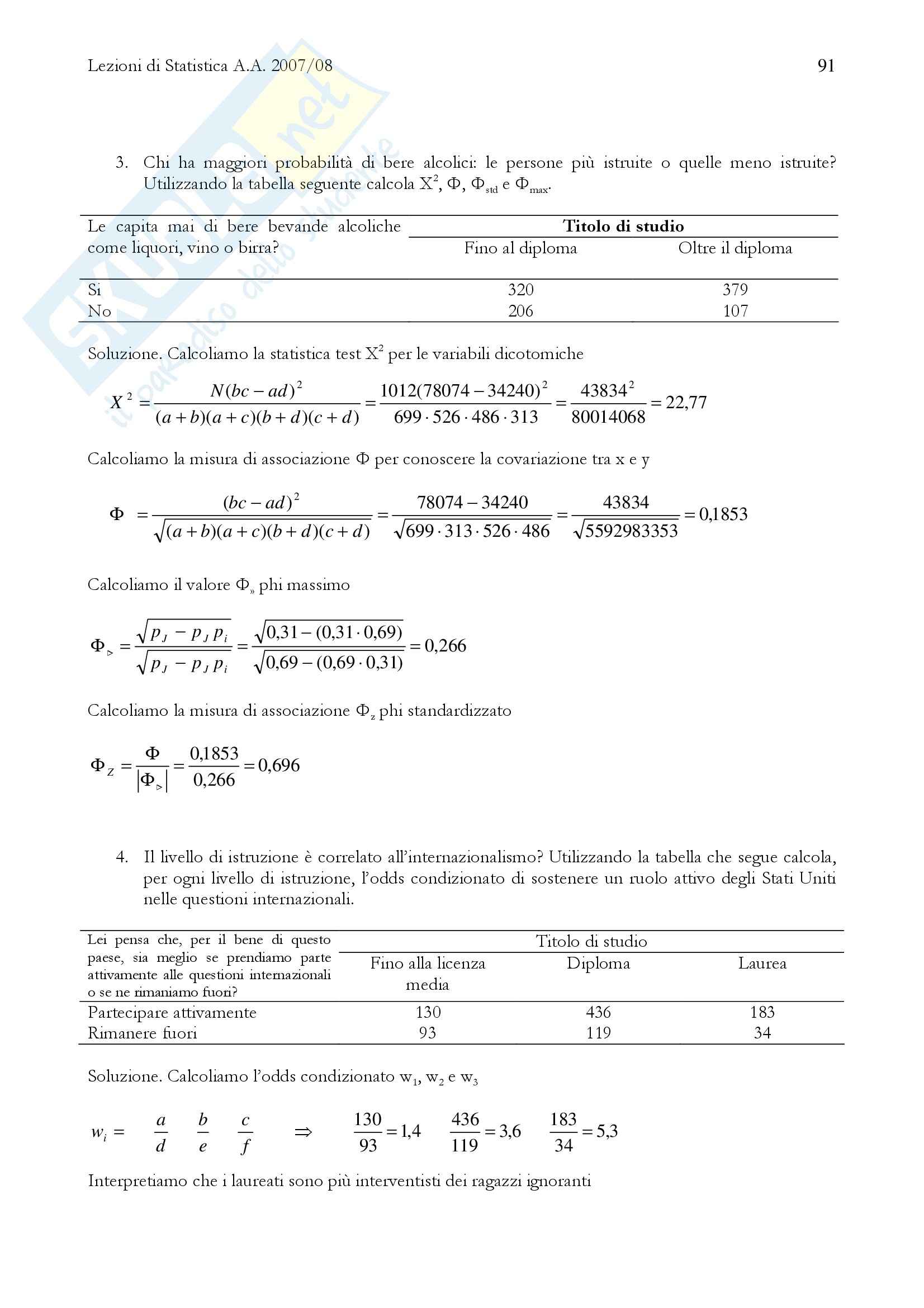 Metodi quantitativi della ricerca sociale - Lezioni Pag. 91