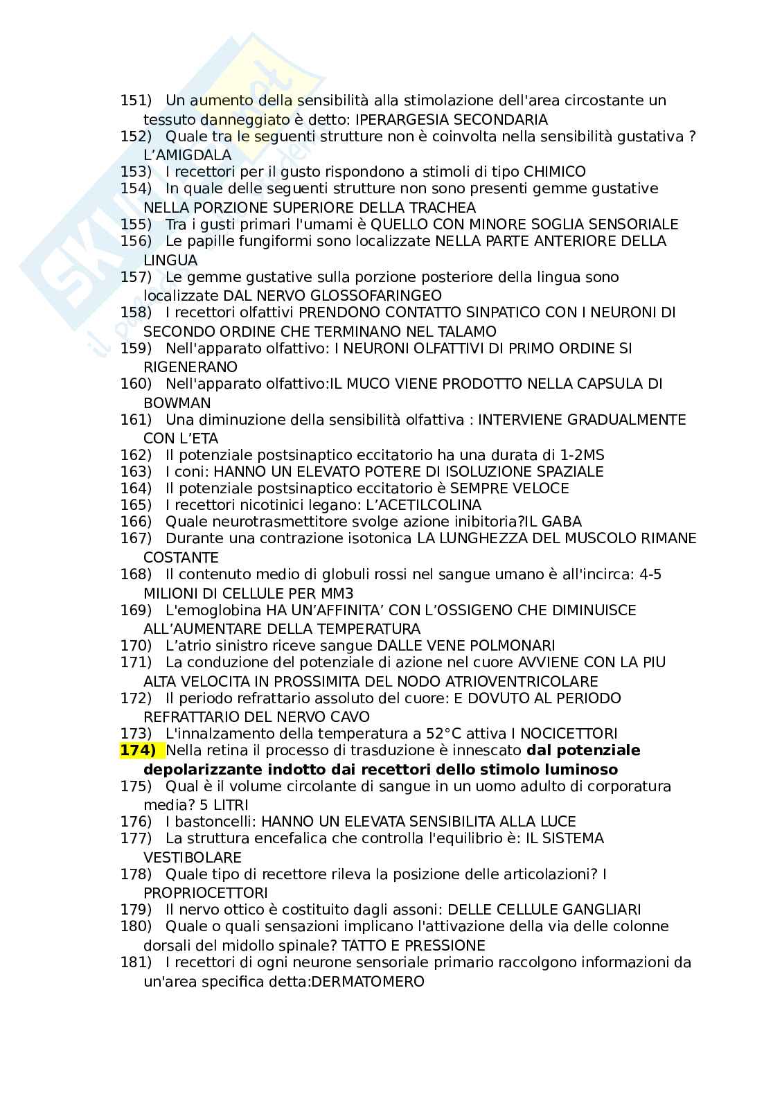 Paniere completo Fisiologia  Pag. 6